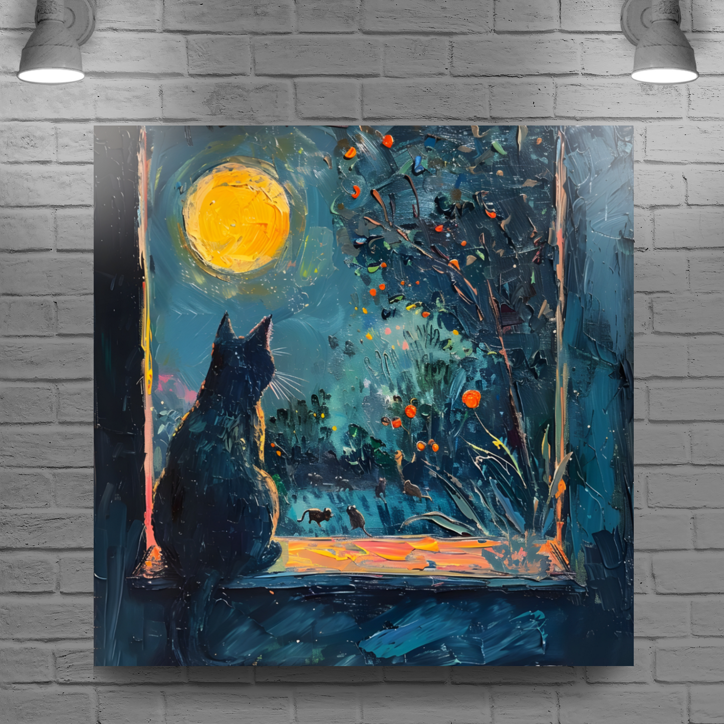 Window to the Wild Deluxe Box Square Canvas Prints