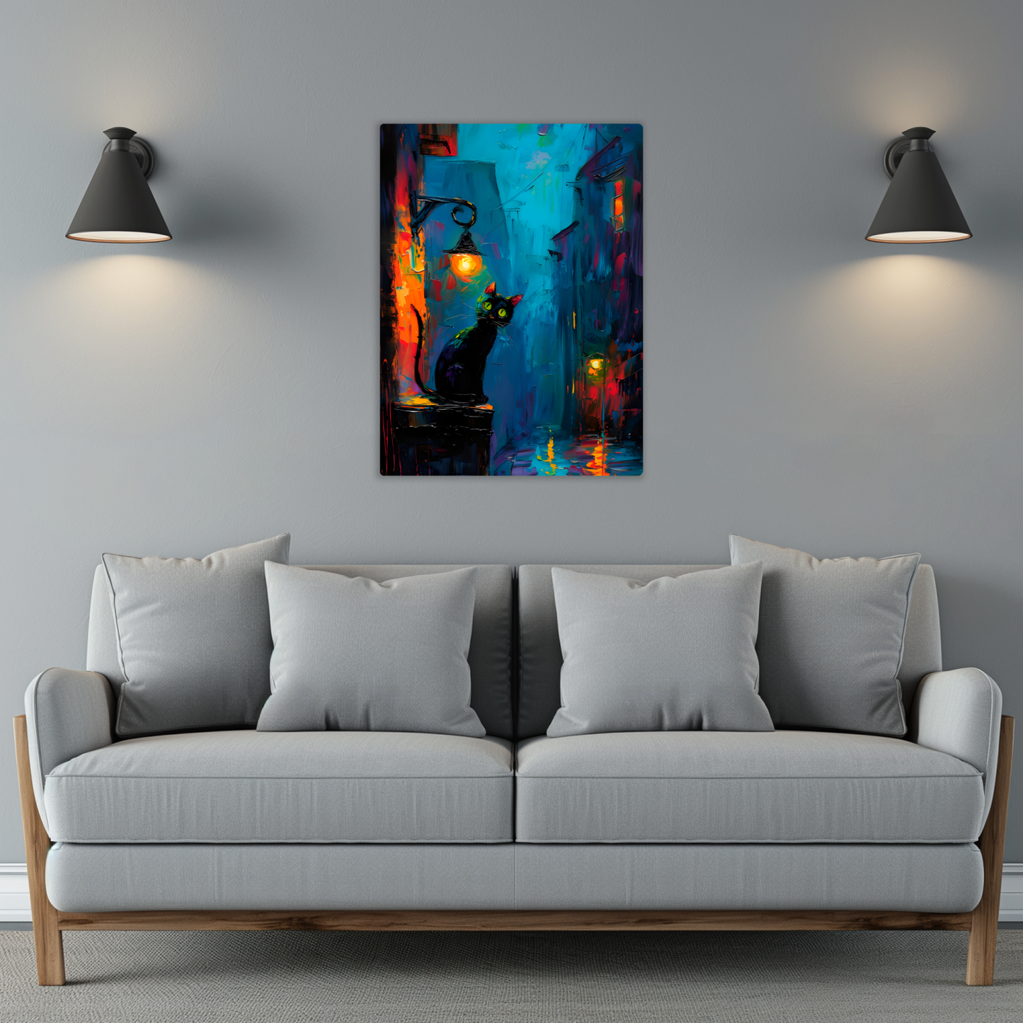Nocturnal Guardian Premium Portrait Aluminum Prints