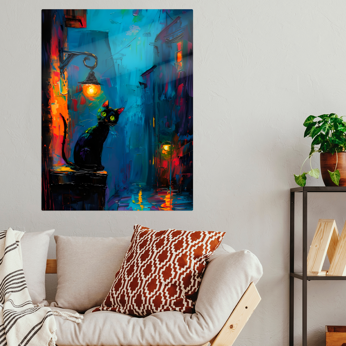 Nocturnal Guardian Premium Portrait Aluminum Prints