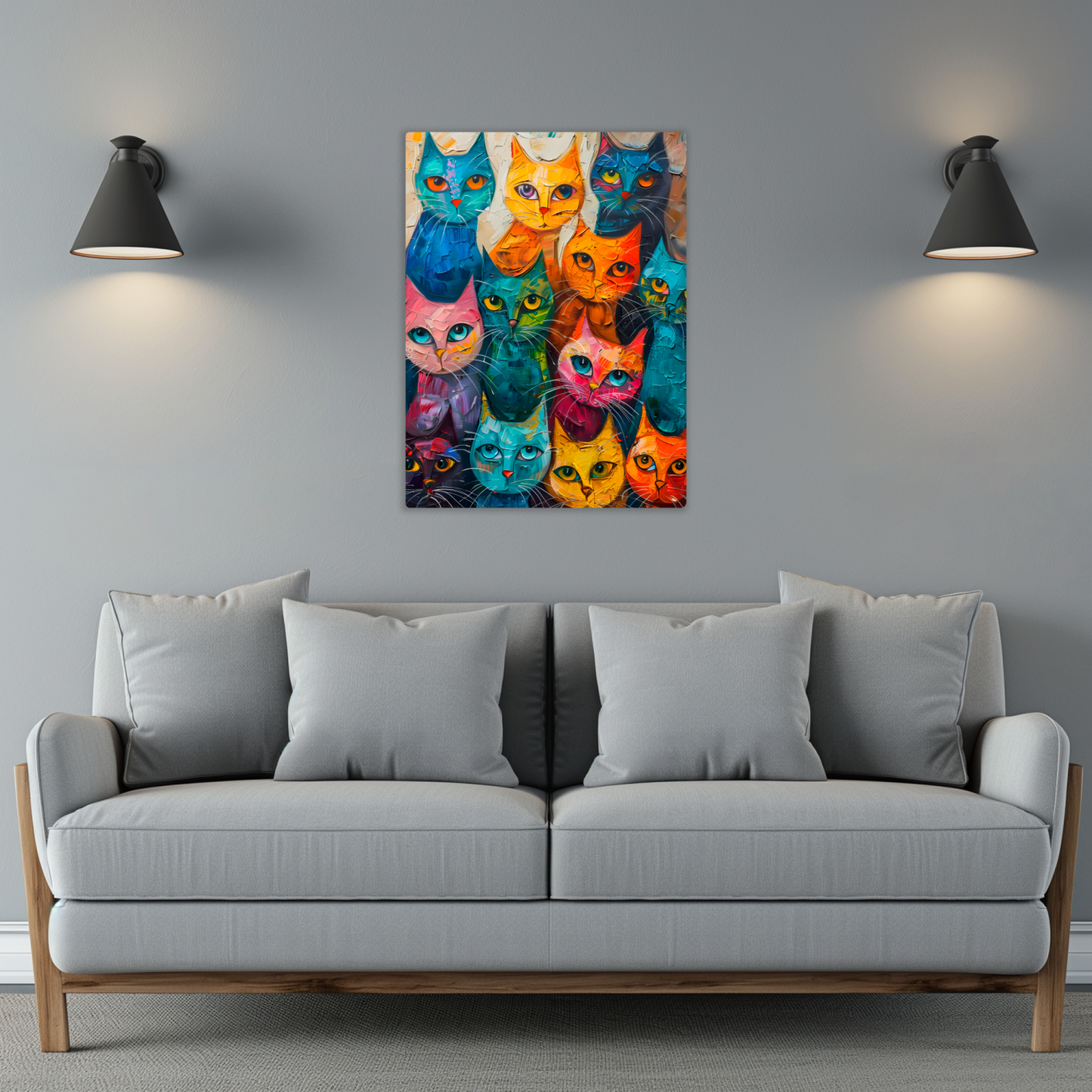 Council of Whiskers Premium Portrait Aluminum Prints