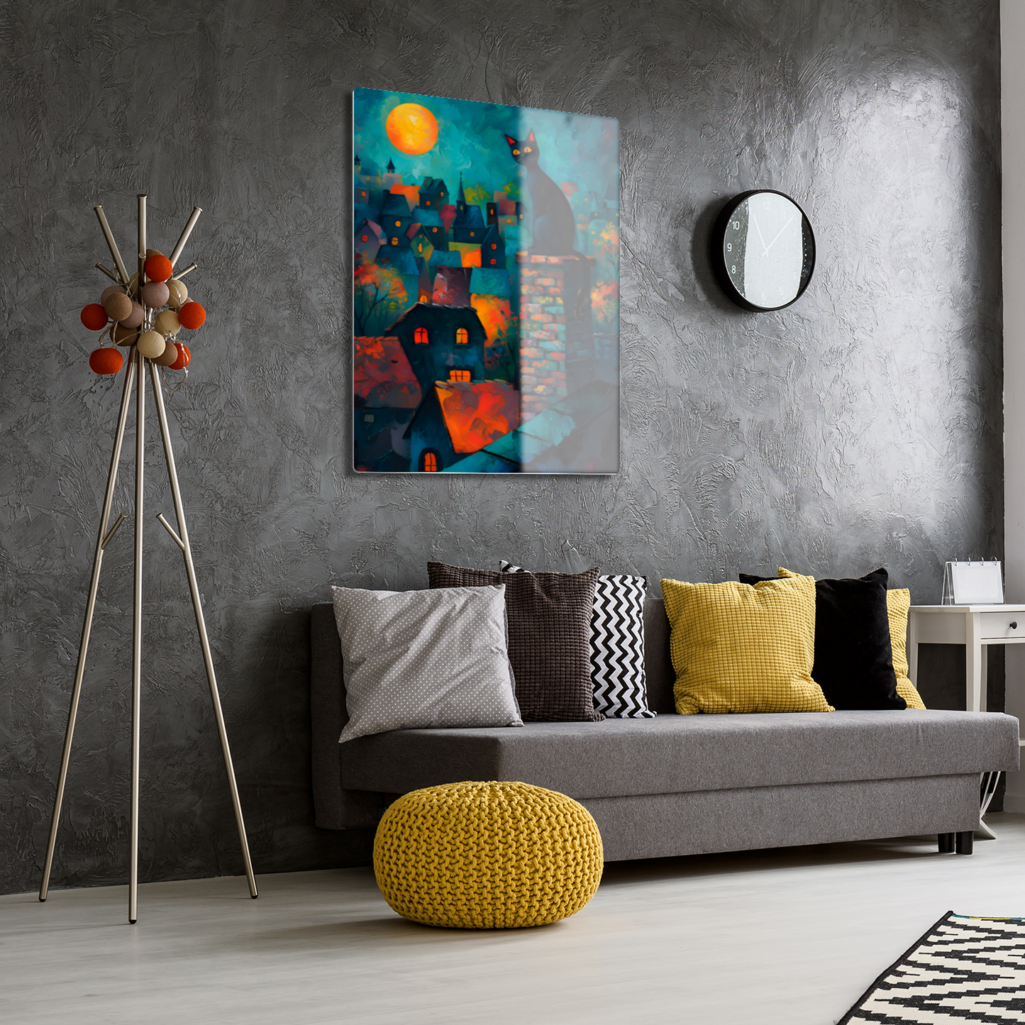 Twilight Over Rooftops Premium Portrait Aluminum Prints