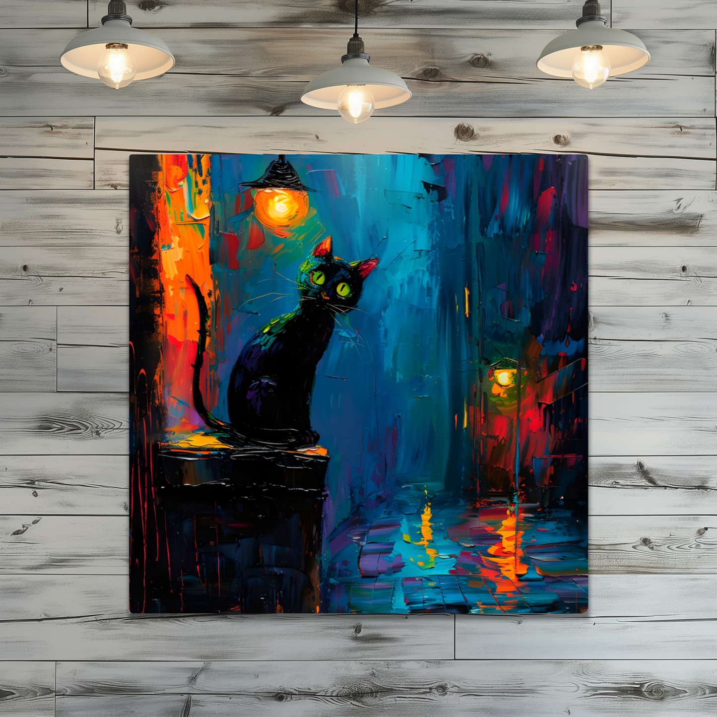 Nocturnal Guardian Premium Square Aluminum Prints