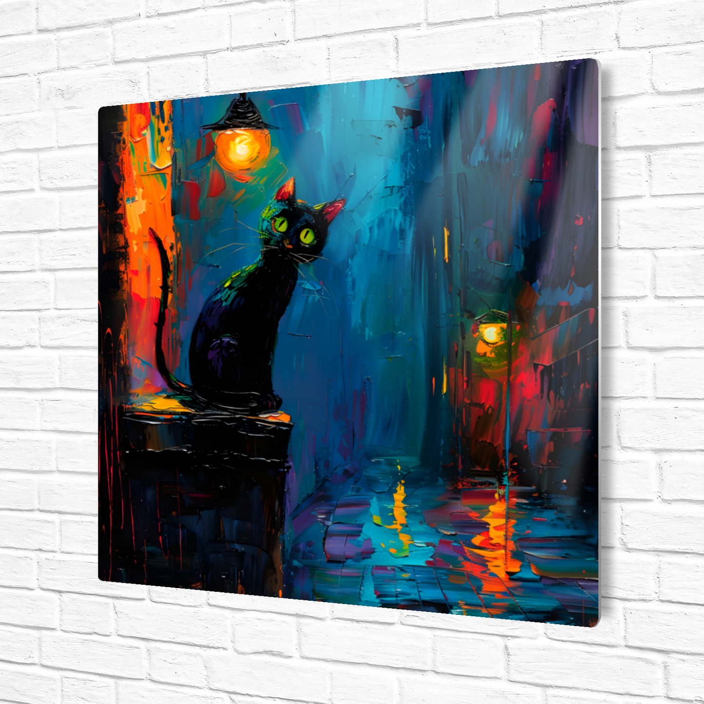 Nocturnal Guardian Premium Square Aluminum Prints
