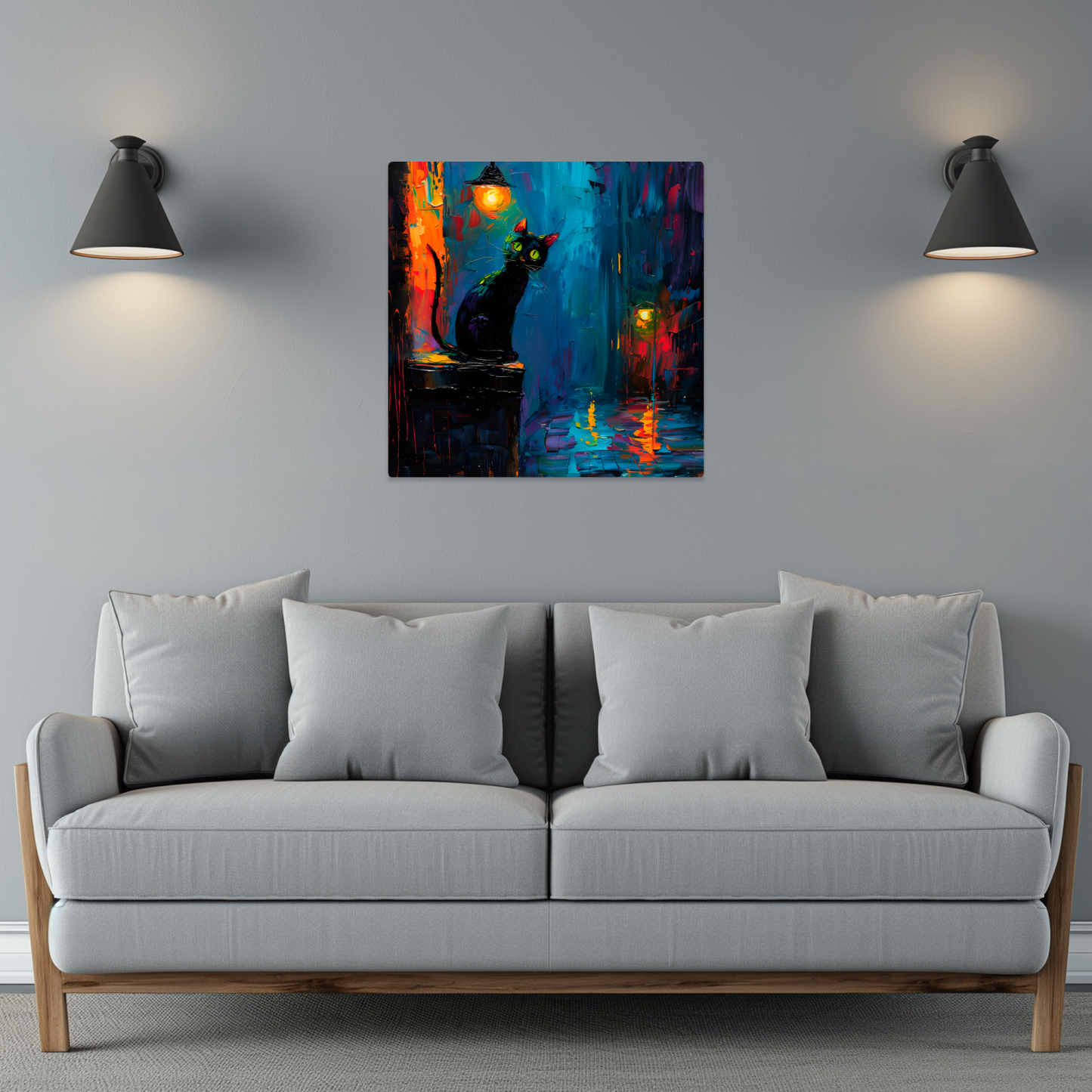 Nocturnal Guardian Premium Square Aluminum Prints