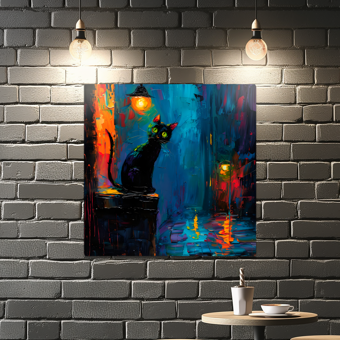 Nocturnal Guardian Premium Square Aluminum Prints