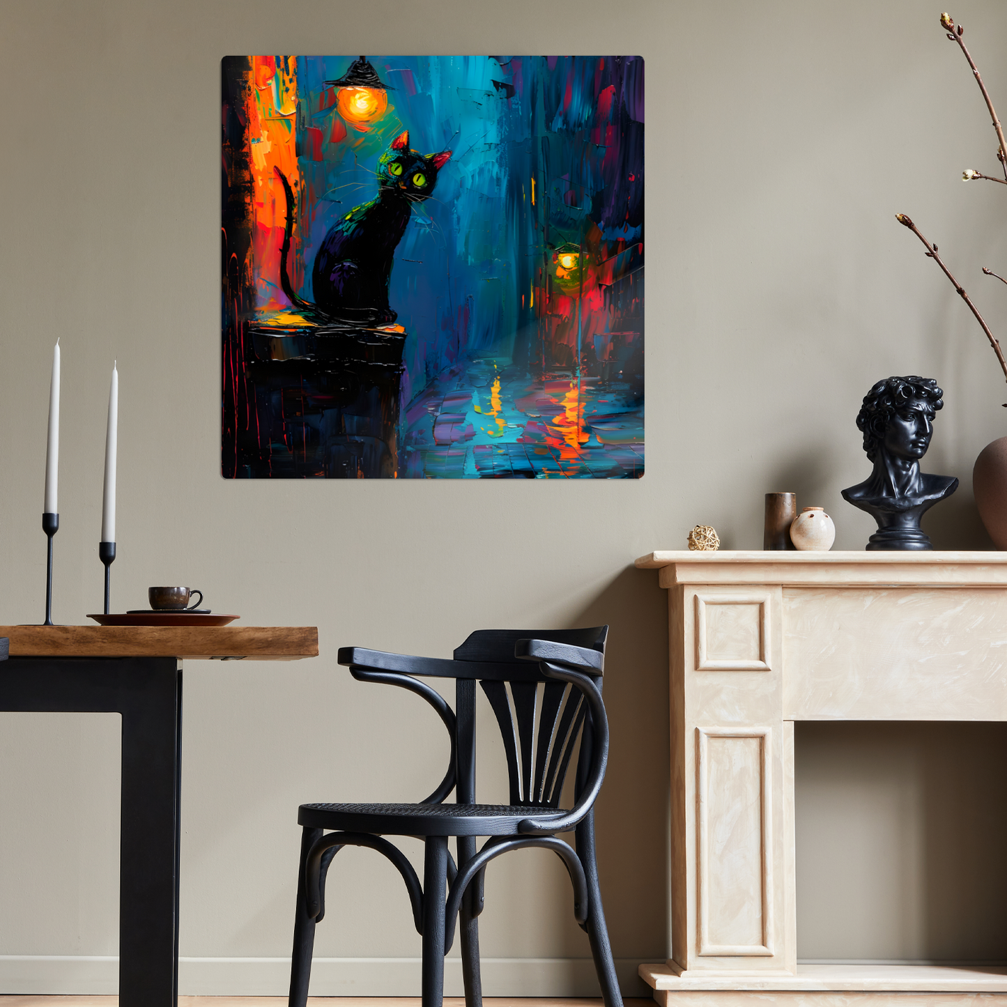 Nocturnal Guardian Premium Square Aluminum Prints