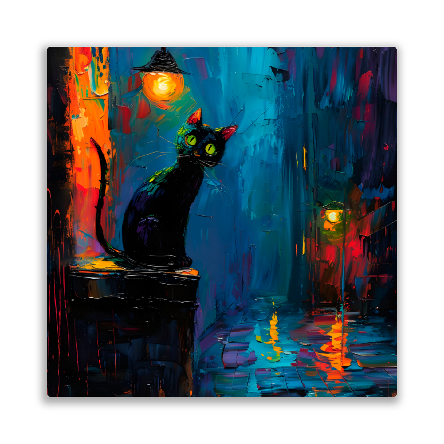 Nocturnal Guardian Premium Square Aluminum Prints