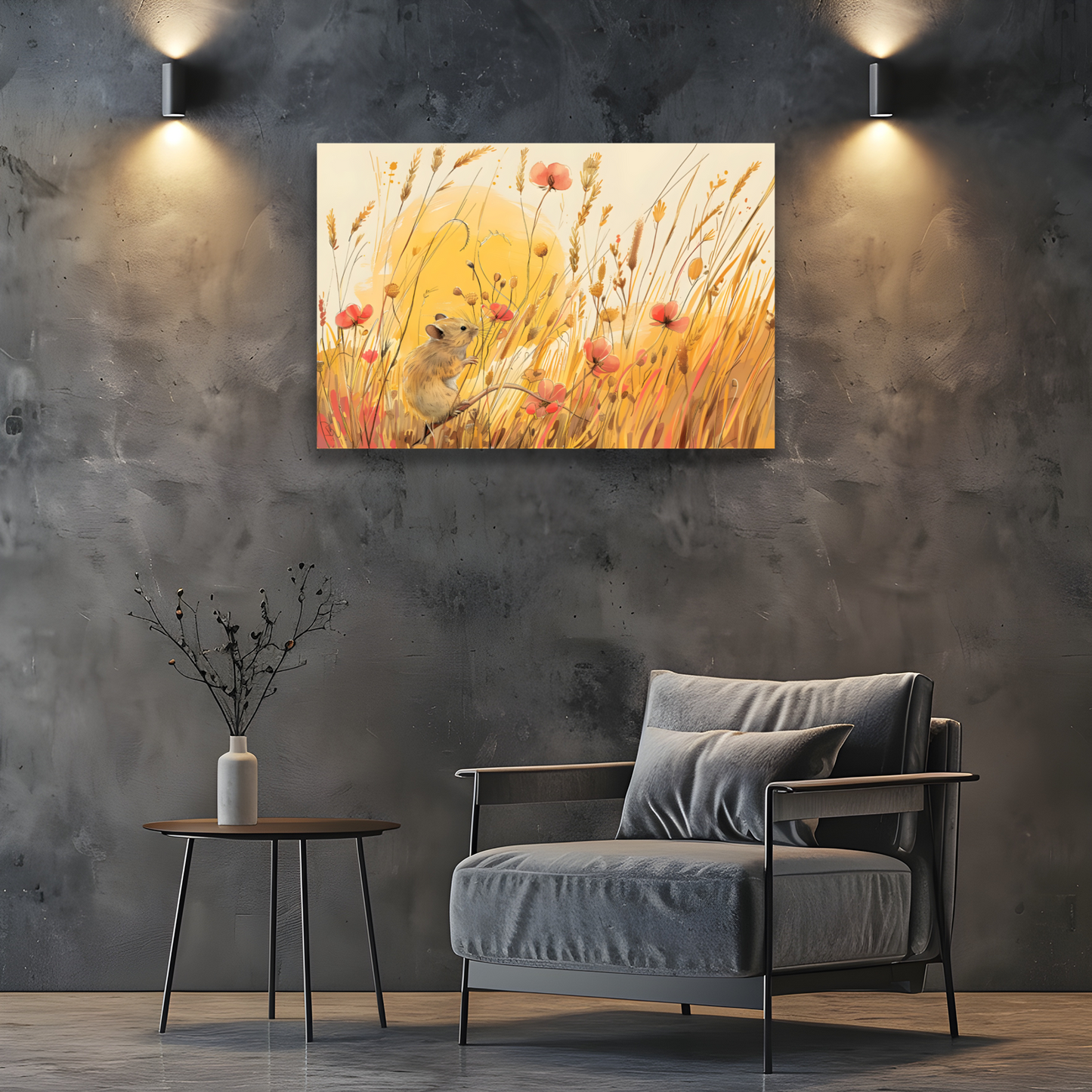 Meadow Mouse Deluxe Box Landscape Canvas Prints