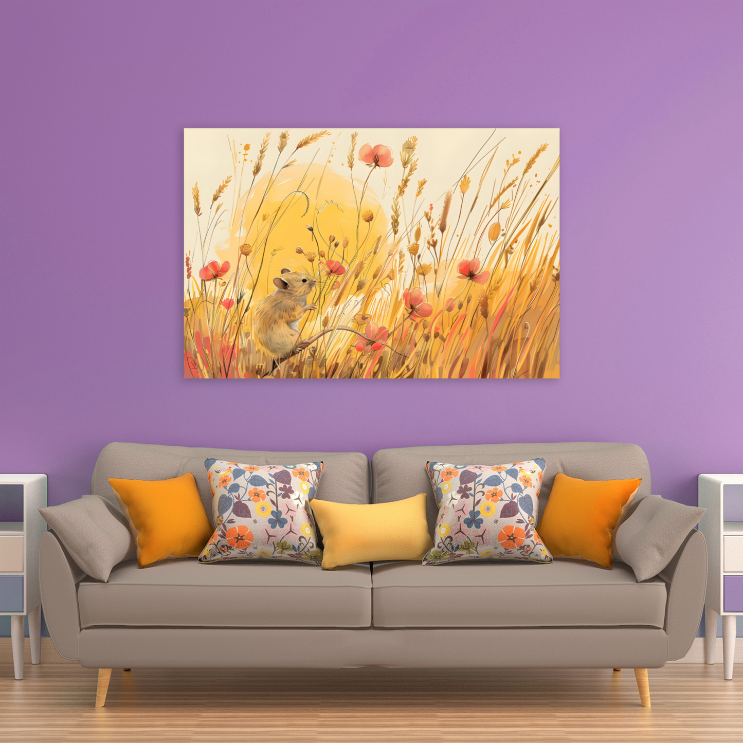 Meadow Mouse Deluxe Box Landscape Canvas Prints