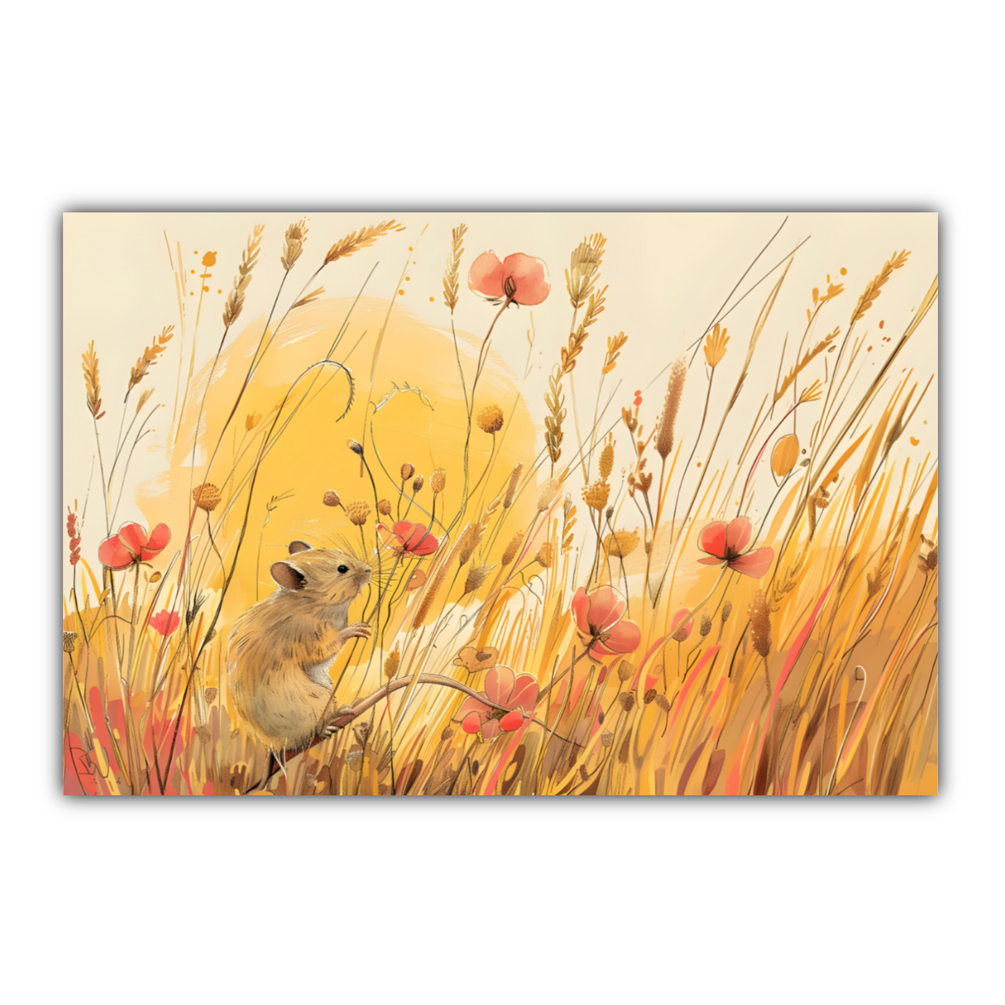 Meadow Mouse Deluxe Box Landscape Canvas Prints