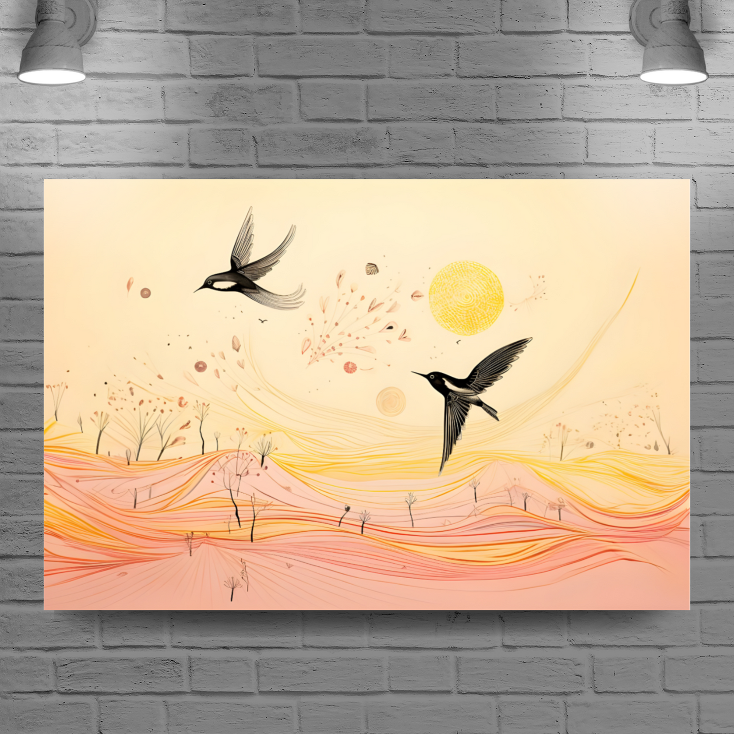 Harmony Of Swifts Deluxe Box Landscape Canvas Prints