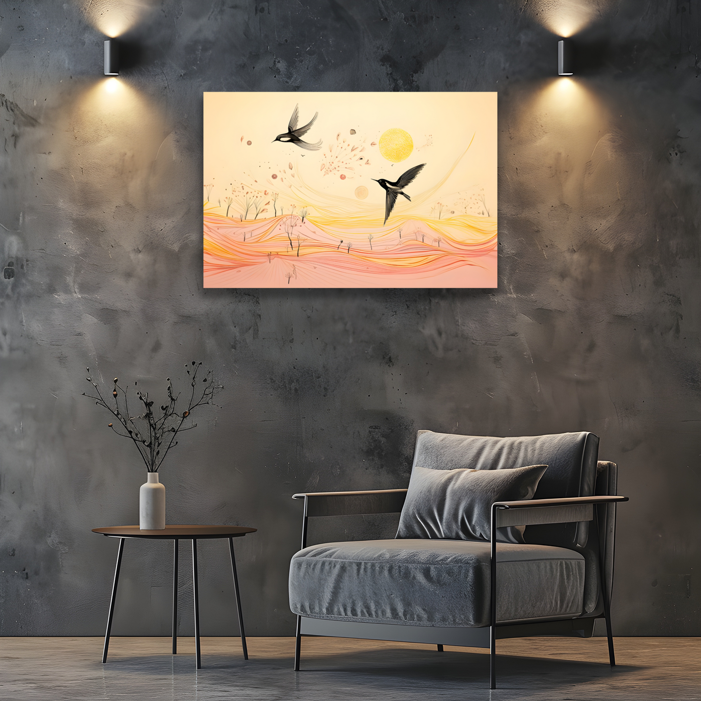 Harmony Of Swifts Deluxe Box Landscape Canvas Prints