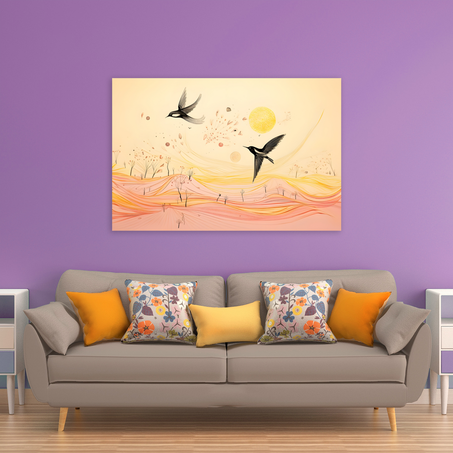 Harmony Of Swifts Deluxe Box Landscape Canvas Prints