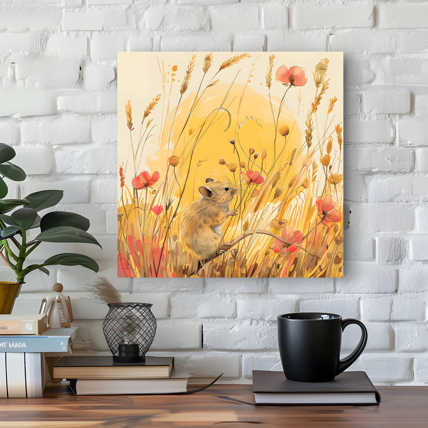 Meadow Mouse Deluxe Box Square Canvas Prints