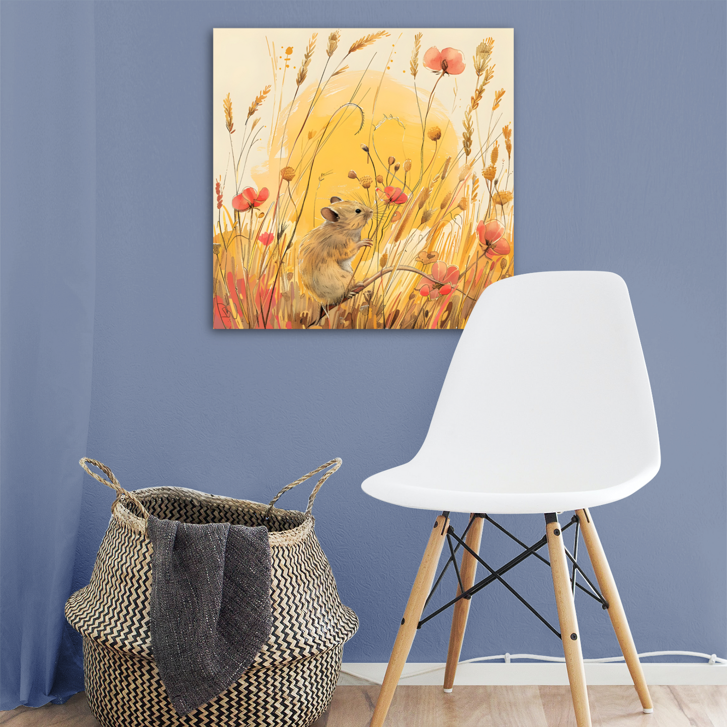 Meadow Mouse Deluxe Box Square Canvas Prints