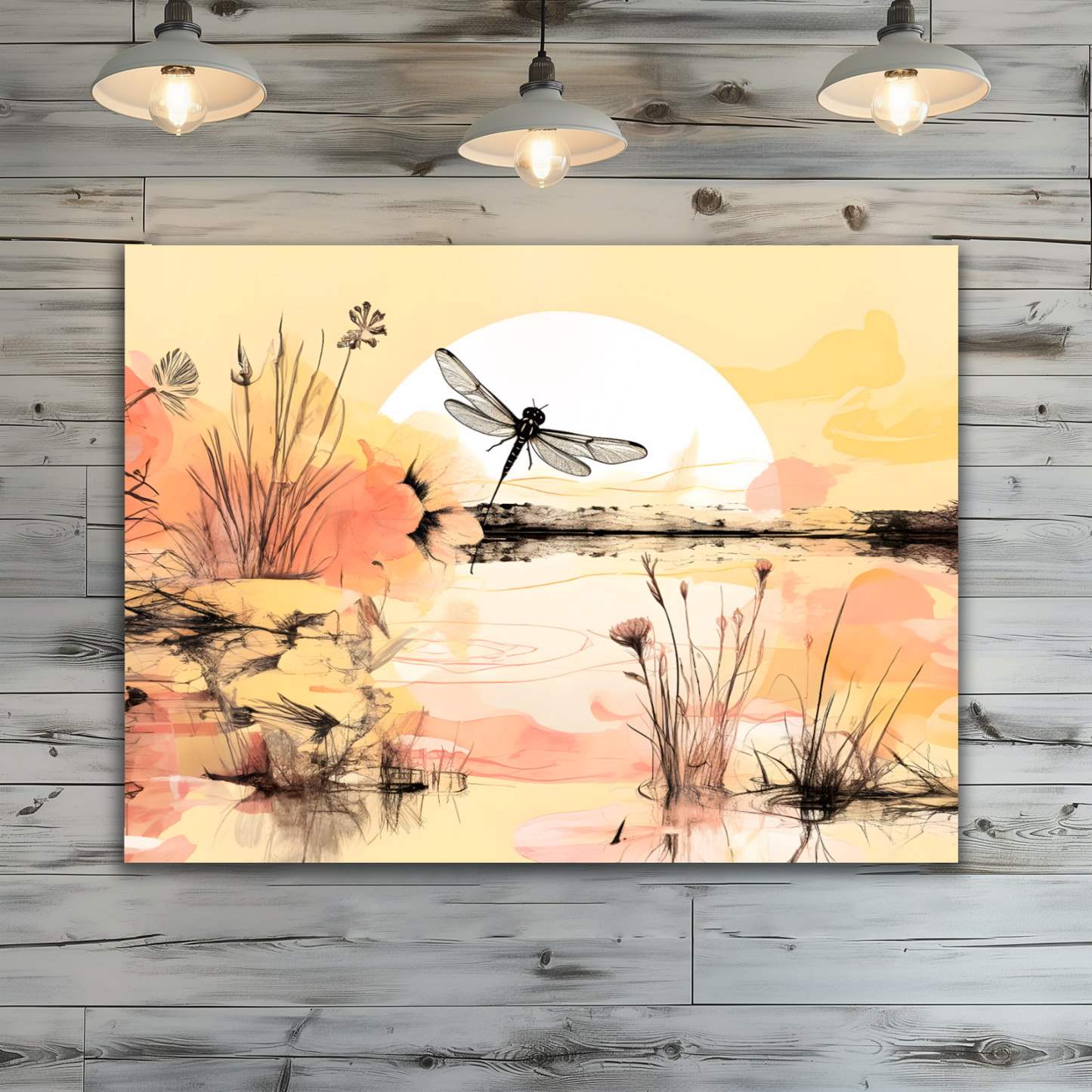Dragonfly Reflections Premium Landscape Aluminum Prints