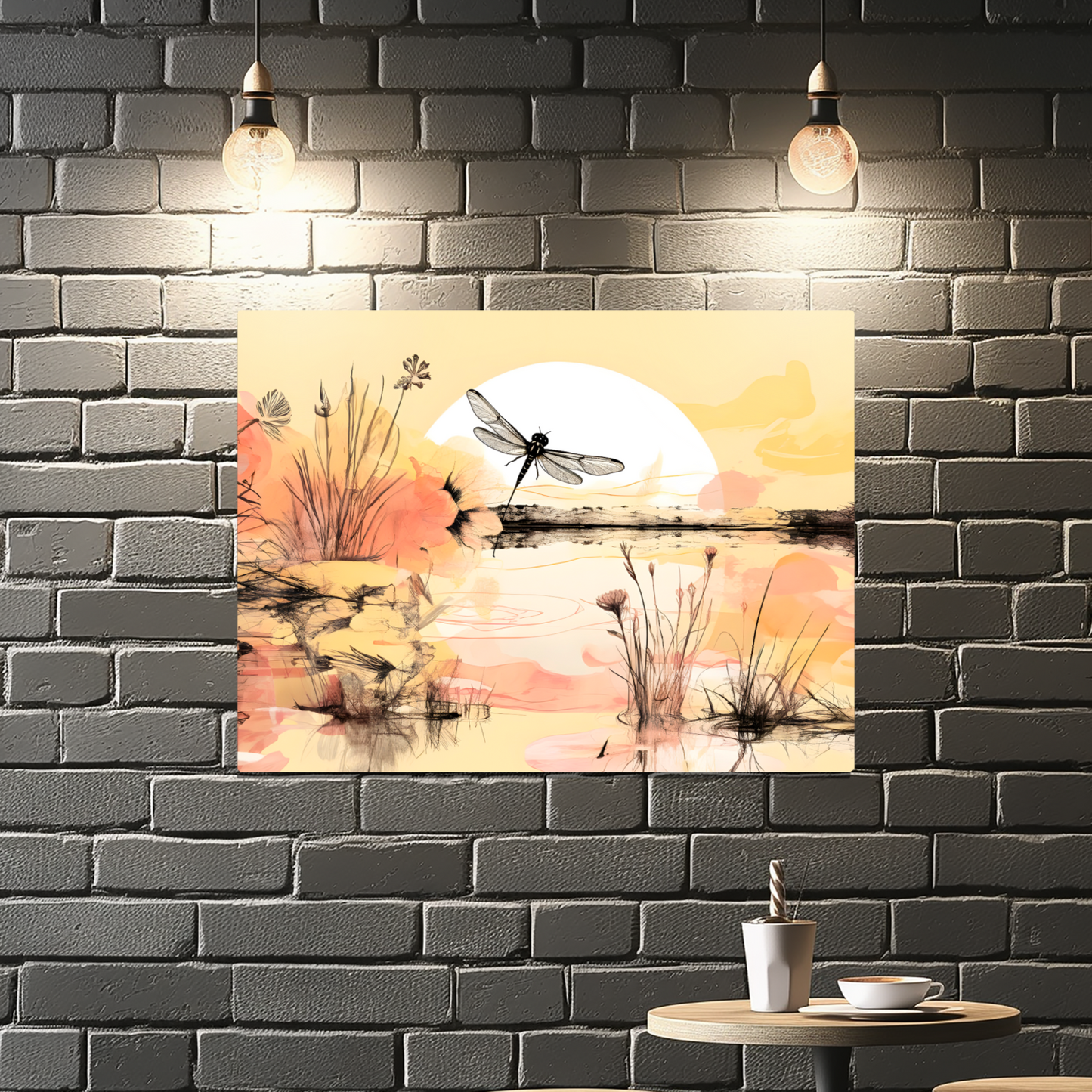 Dragonfly Reflections Premium Landscape Aluminum Prints