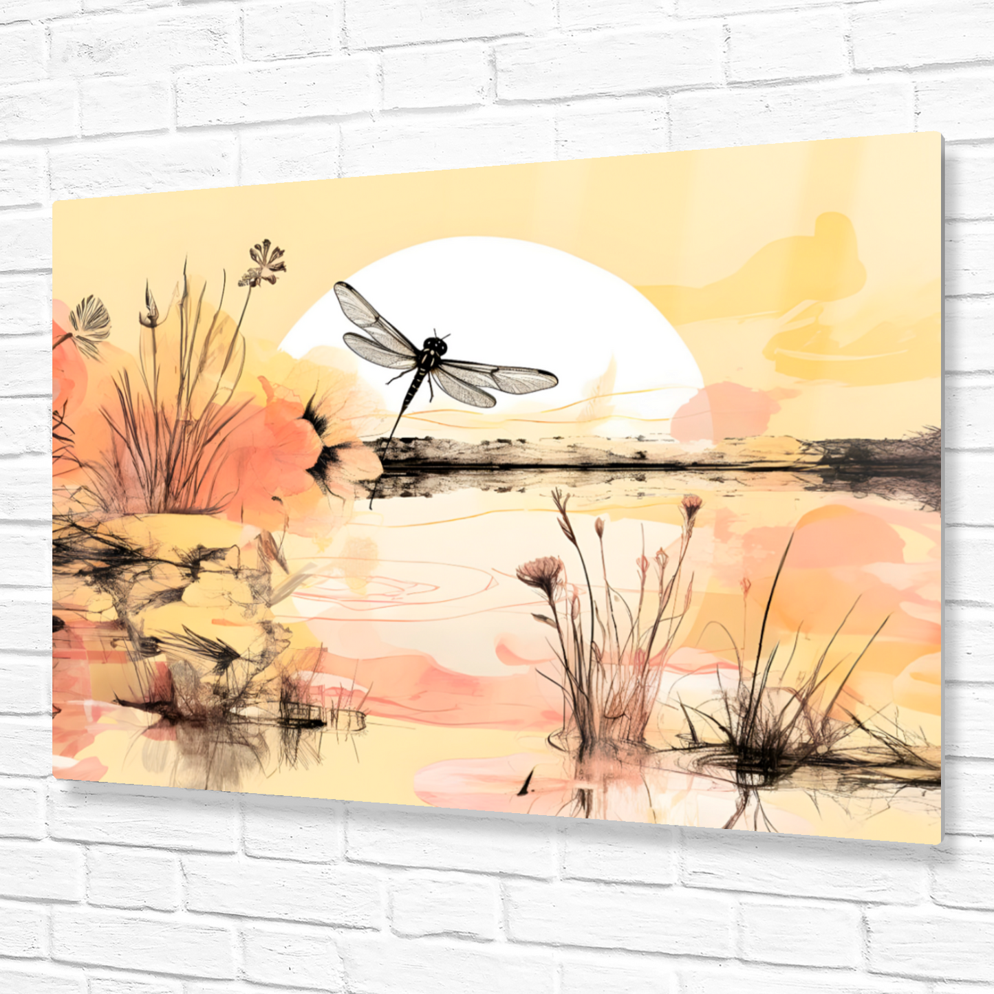 Dragonfly Reflections Premium Landscape Aluminum Prints