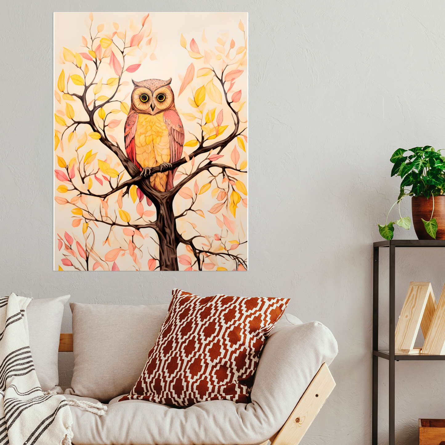 Owls Perch Premium Portrait Aluminum Prints