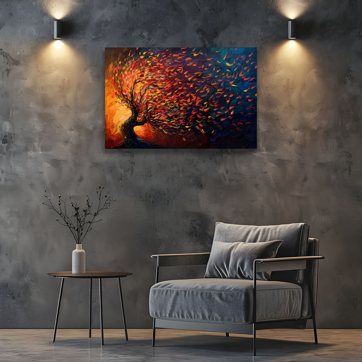 Tree of Life Fiery Elegance Deluxe Box Canvas Prints Landscape