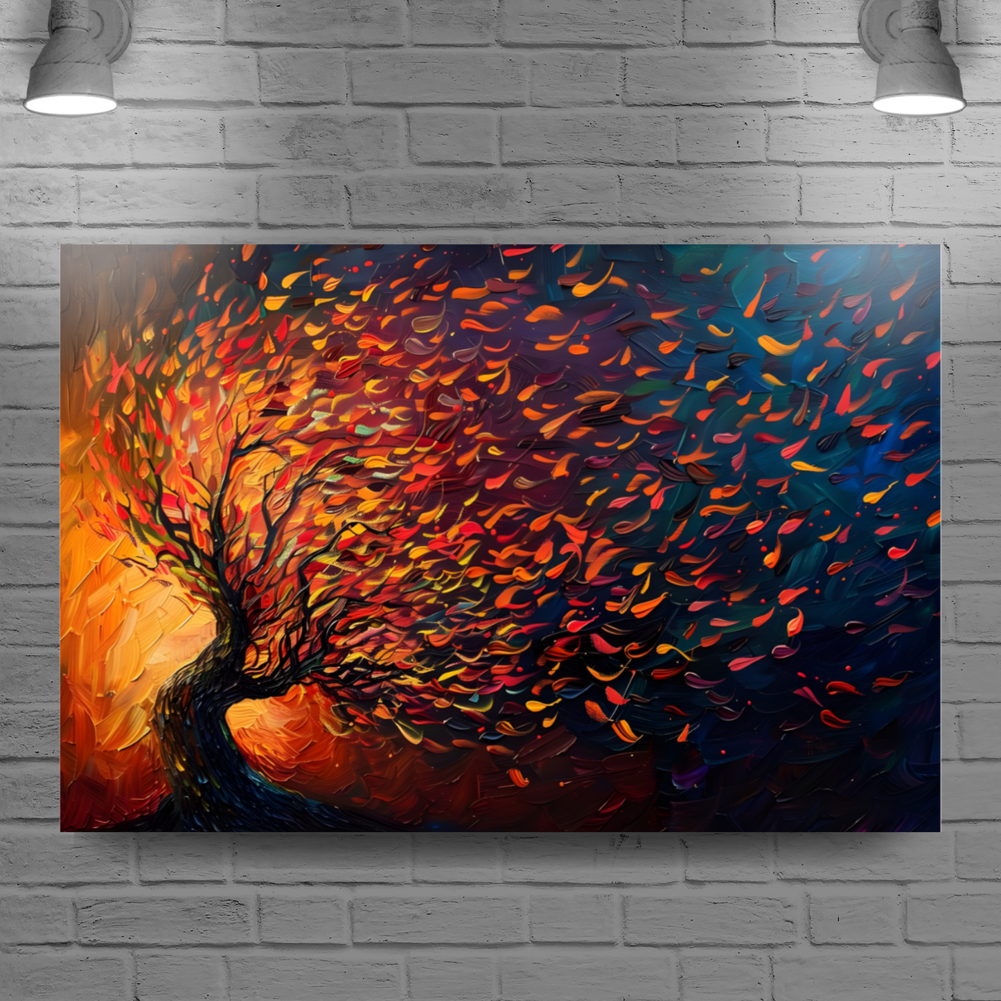Tree of Life Fiery Elegance Deluxe Box Canvas Prints Landscape