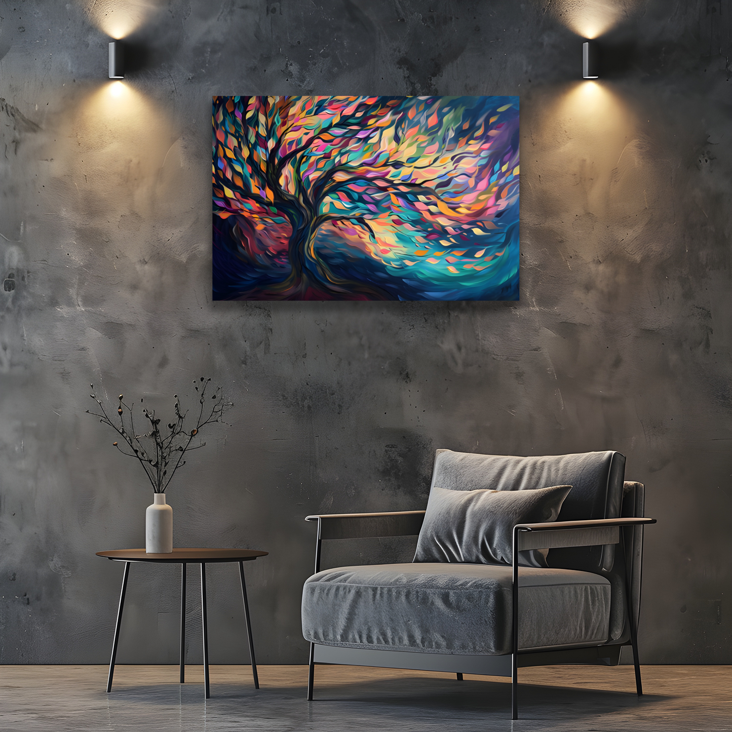Tree of Life Vibrant Serenity Deluxe Box Canvas Prints Landscape