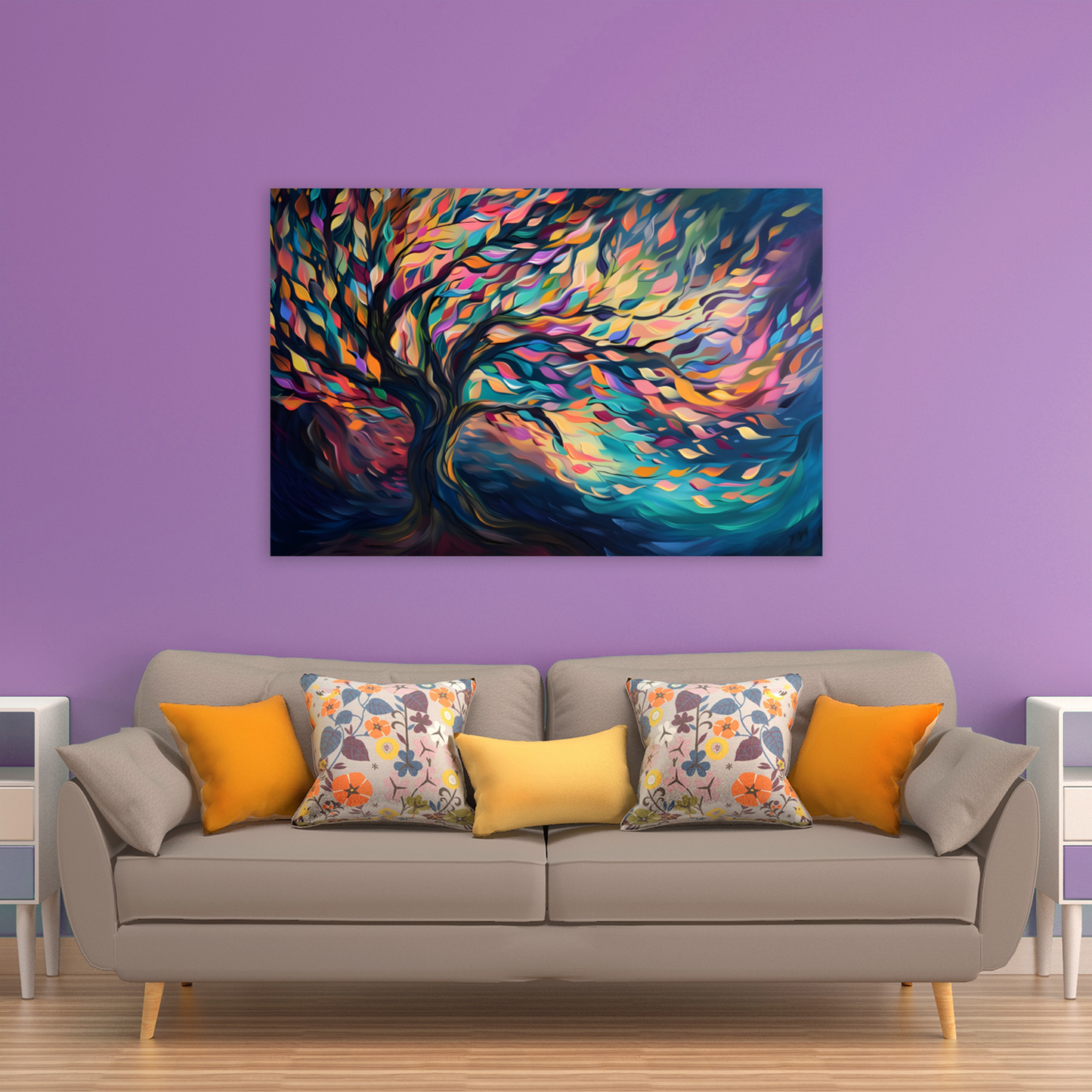 Tree of Life Vibrant Serenity Deluxe Box Canvas Prints Landscape
