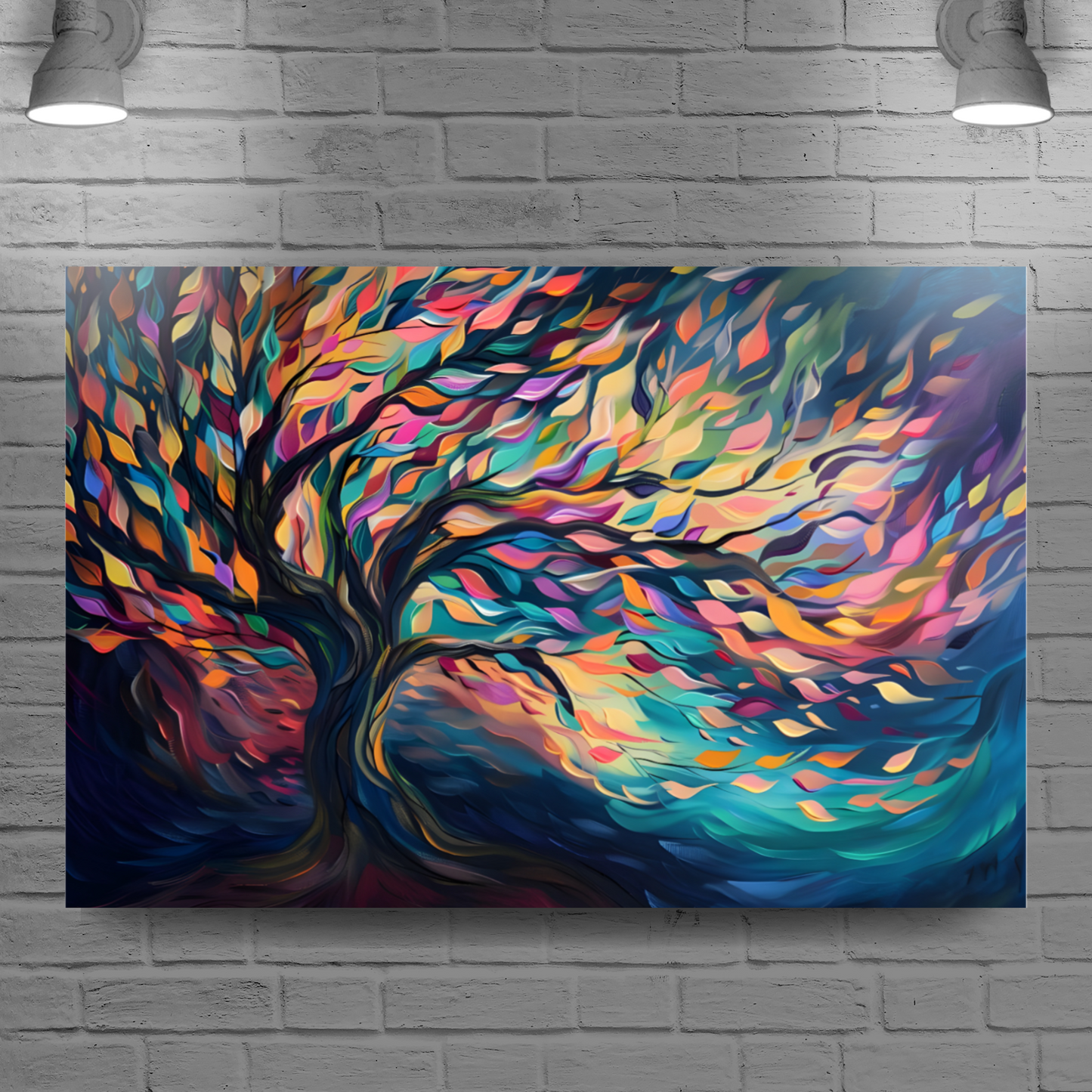 Tree of Life Vibrant Serenity Deluxe Box Canvas Prints Landscape