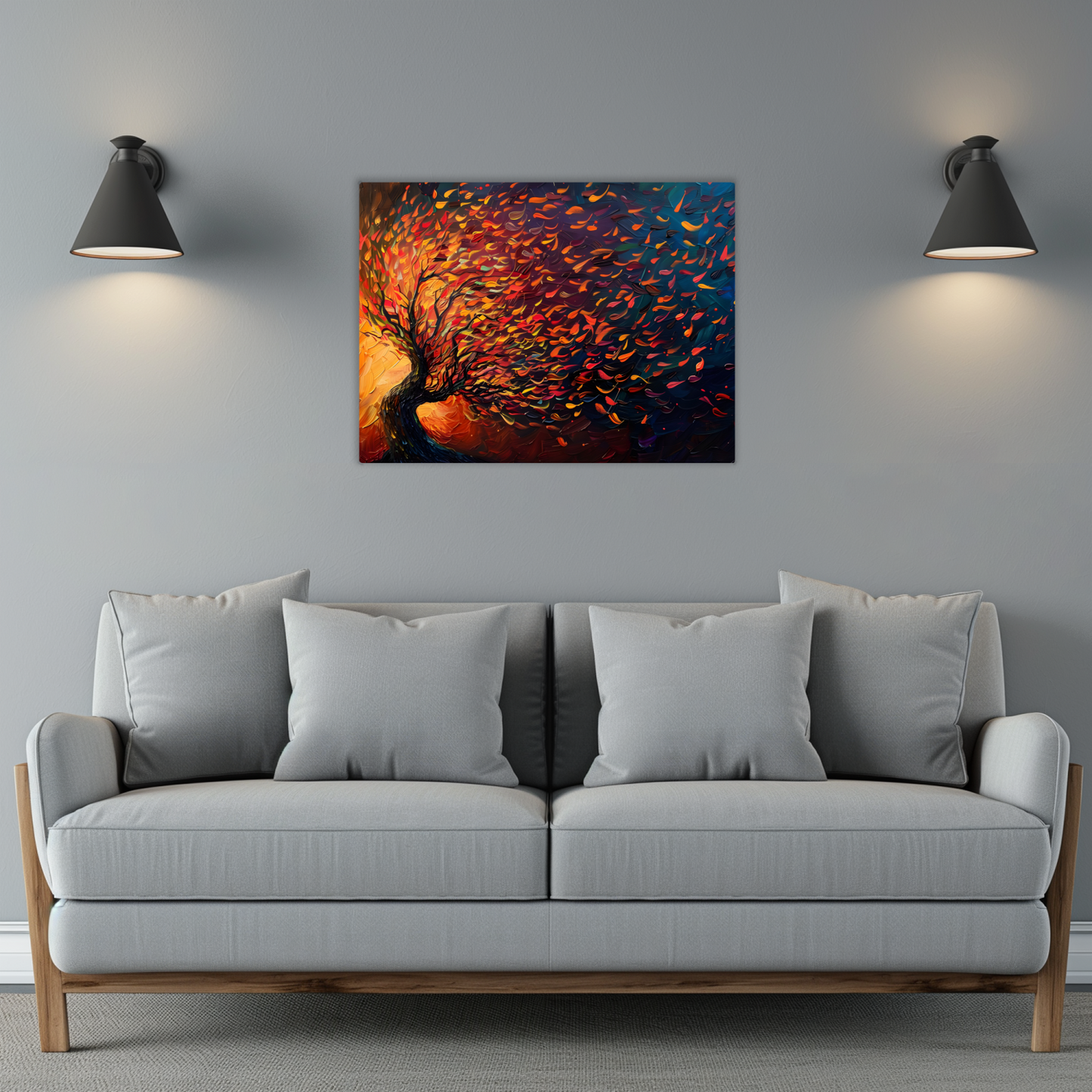 Tree of Life Fiery Elegance Premium Landscape Aluminum Prints