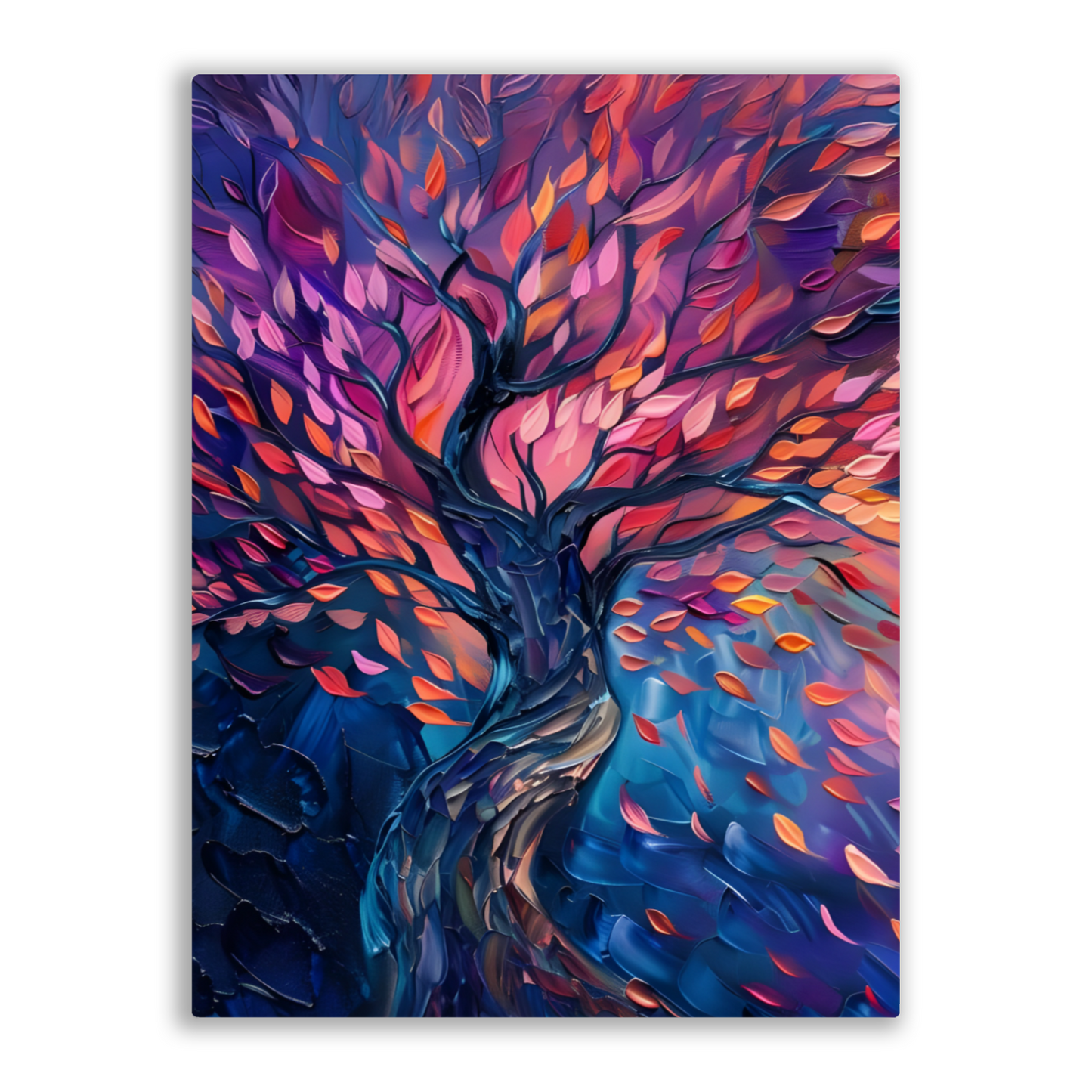 Tree of Life Autumn Glow Premium Portrait Aluminum Prints