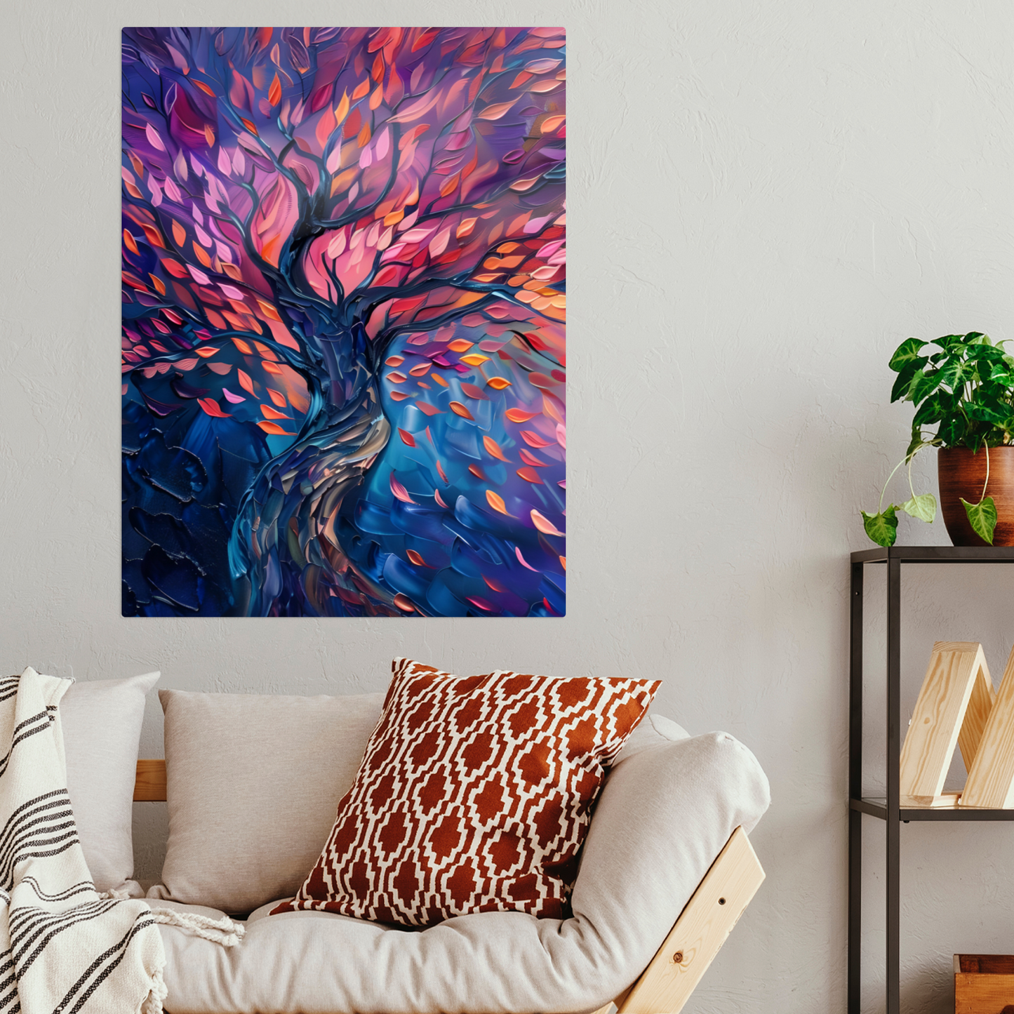 Tree of Life Autumn Glow Premium Portrait Aluminum Prints
