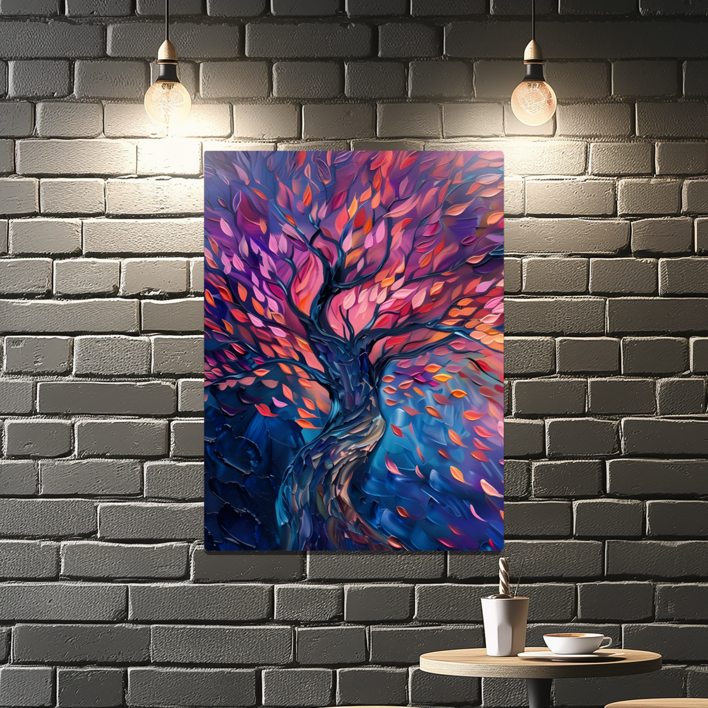 Tree of Life Autumn Glow Premium Portrait Aluminum Prints