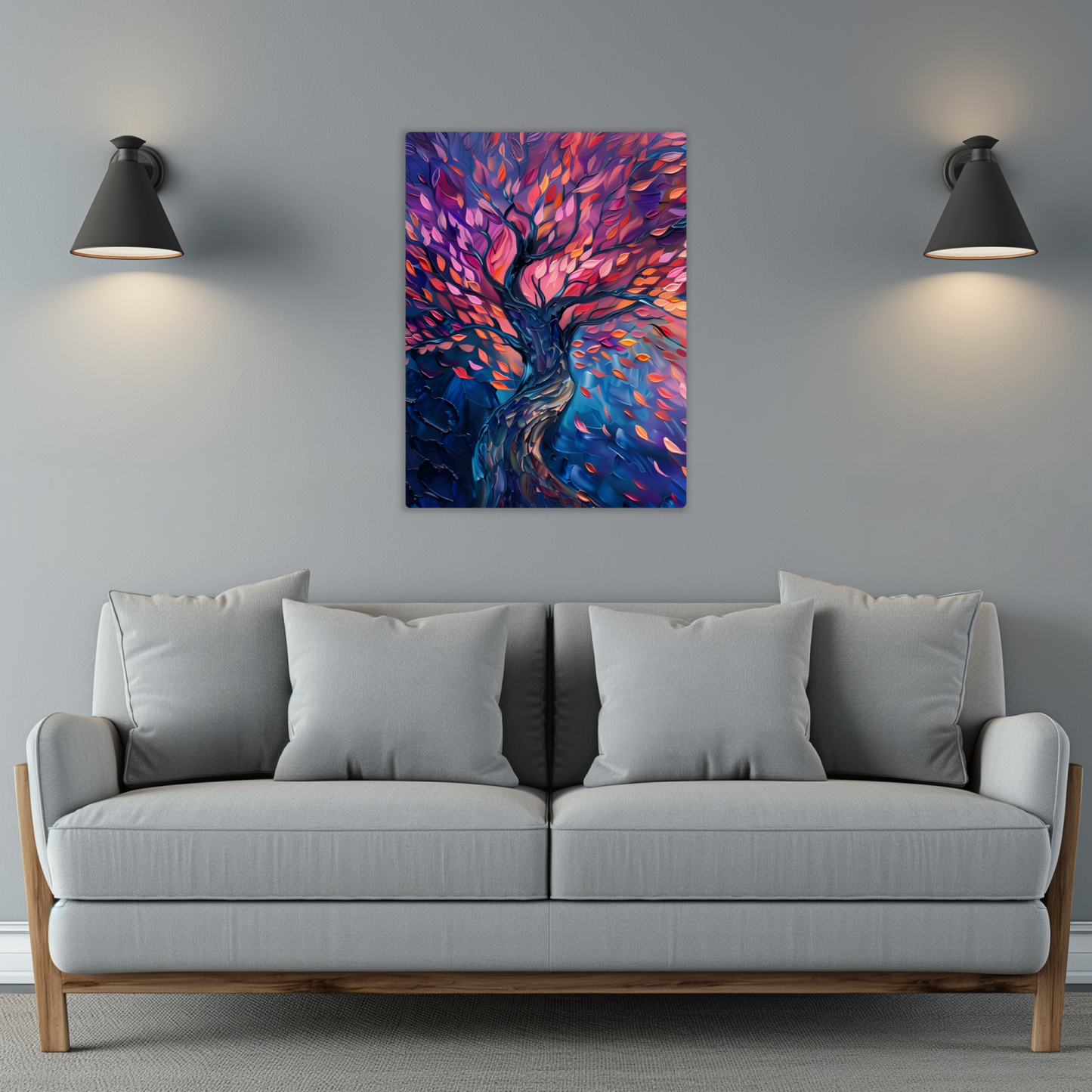 Tree of Life Autumn Glow Premium Portrait Aluminum Prints