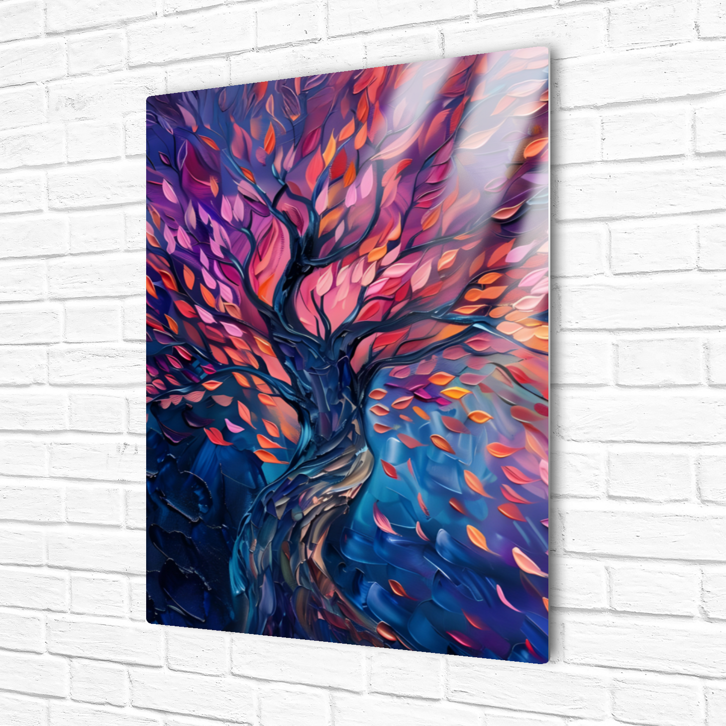 Tree of Life Autumn Glow Premium Portrait Aluminum Prints