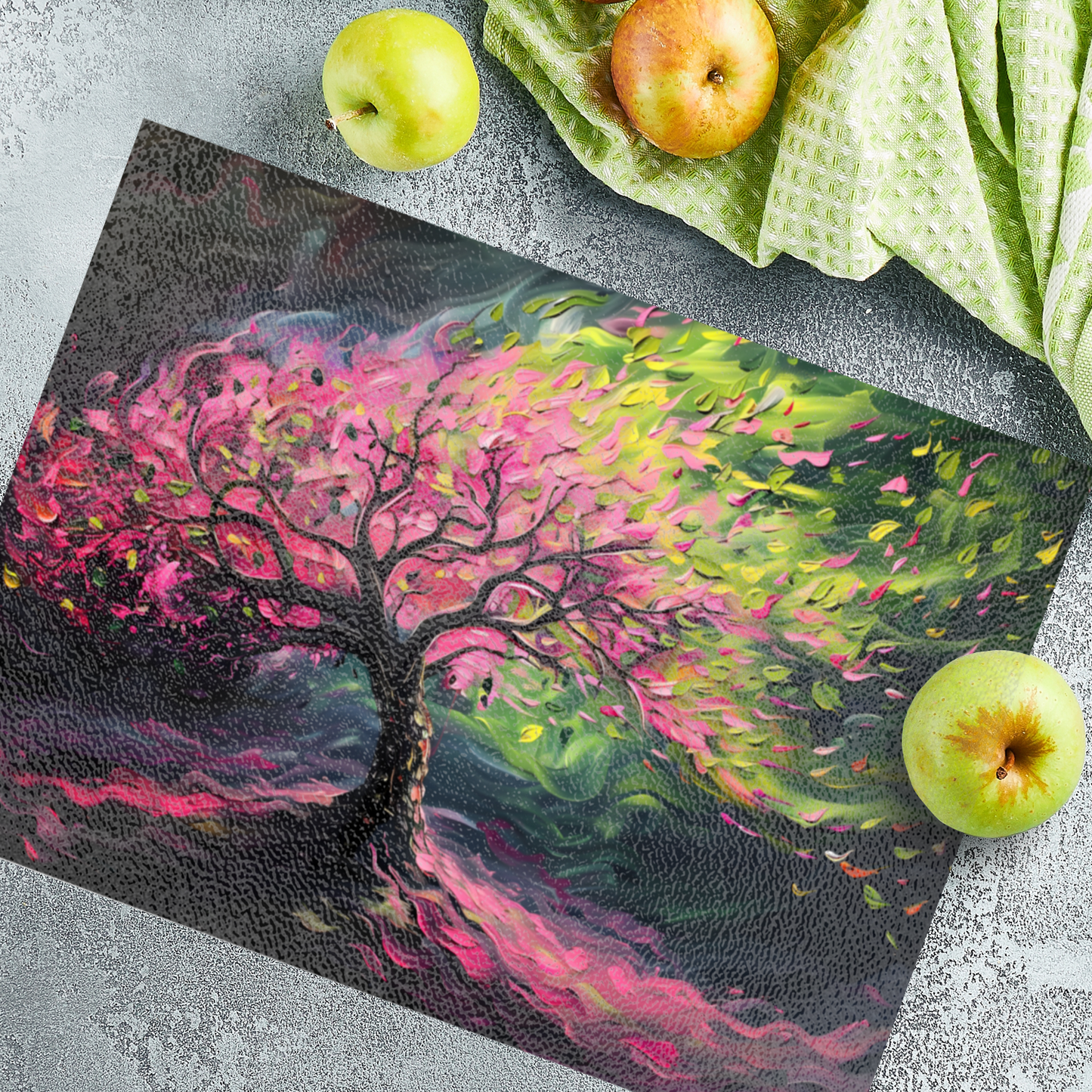 Tree of Life Enchanted Breeze Textured Glass Chopping Boards