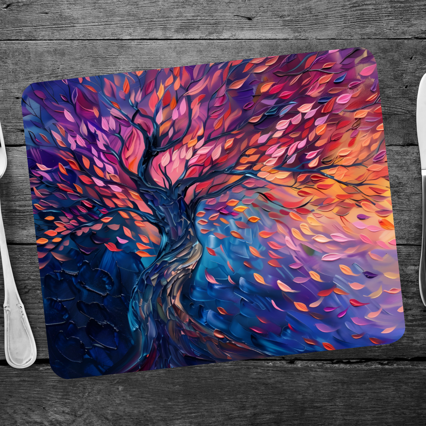 Tree of Life Autumn Glow Wooden Placemat