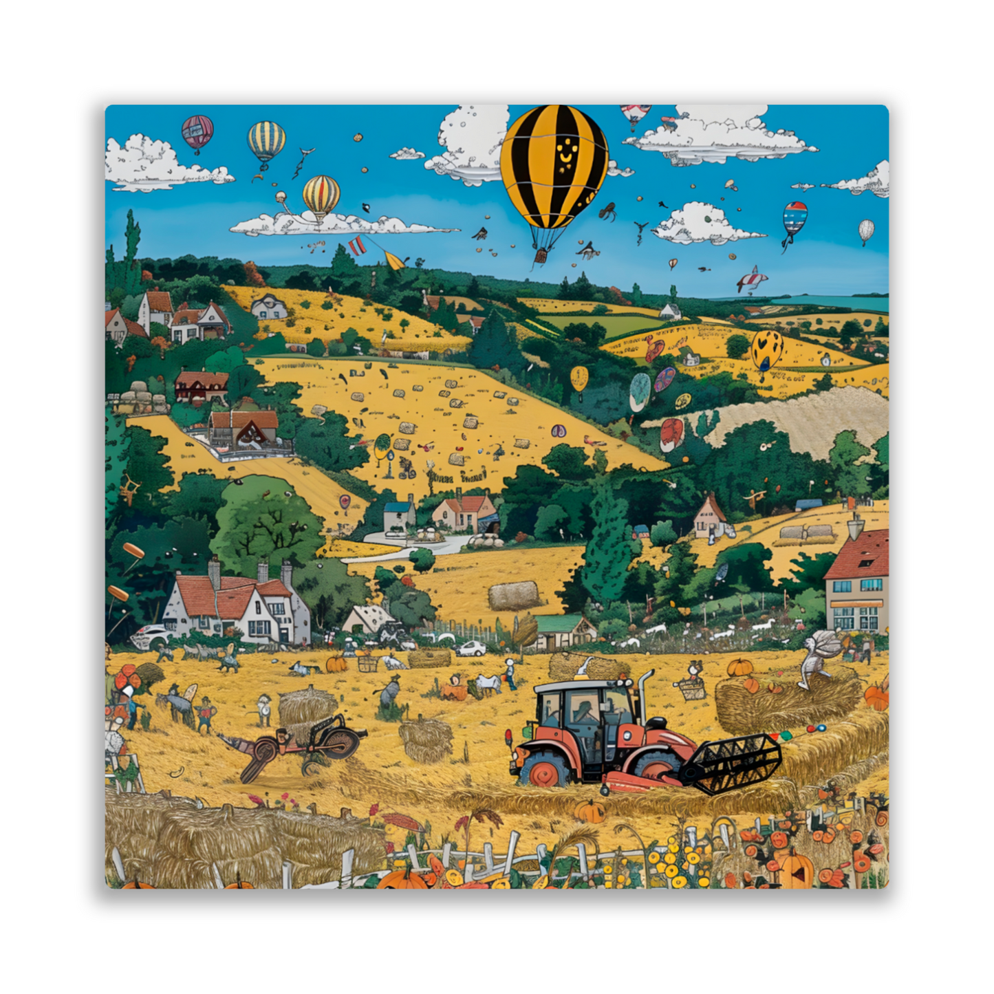 Golden Harvest Premium Square Aluminum Prints
