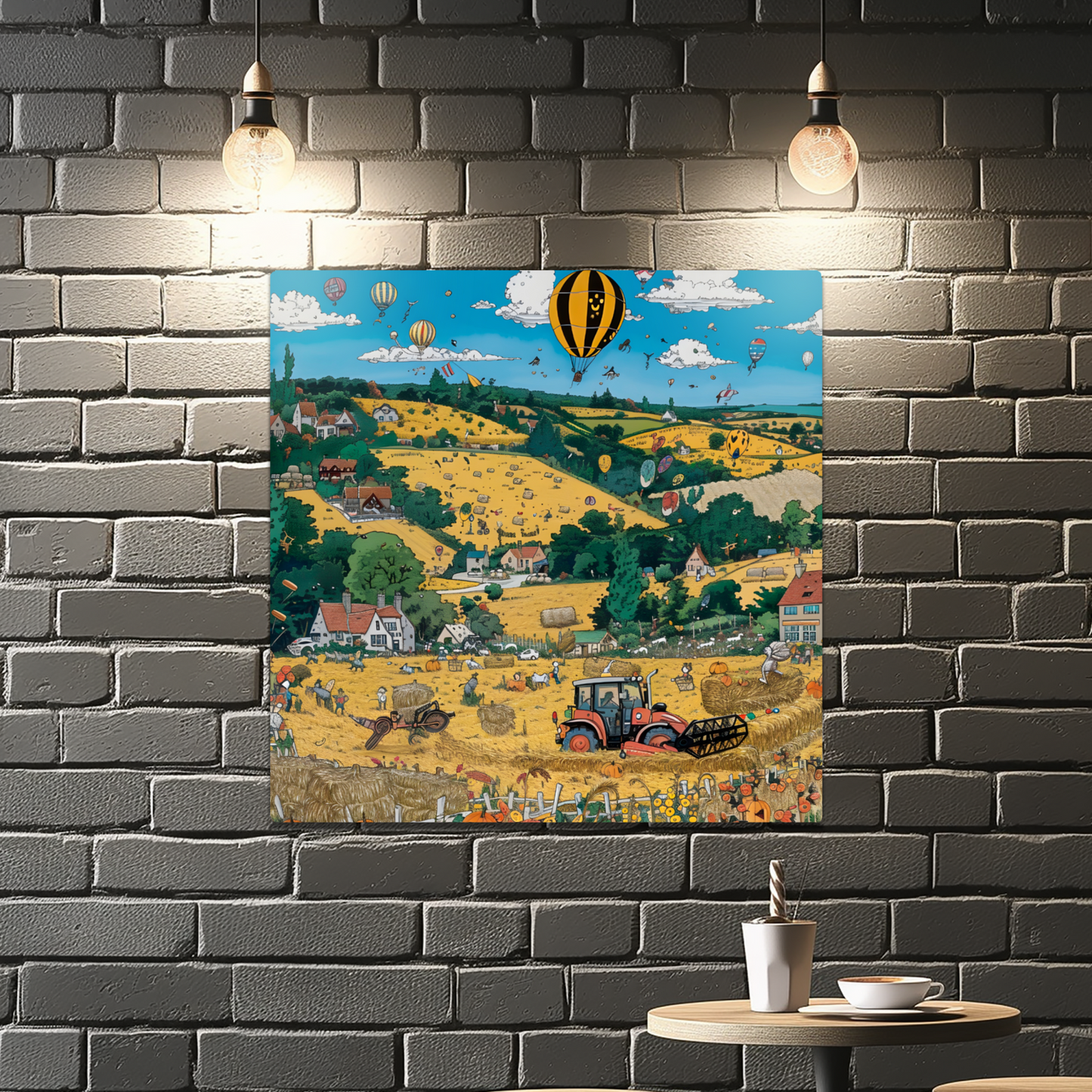 Golden Harvest Premium Square Aluminum Prints