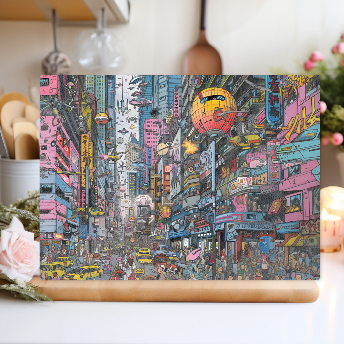 Urban Chaos Textured Glass Chopping Boards