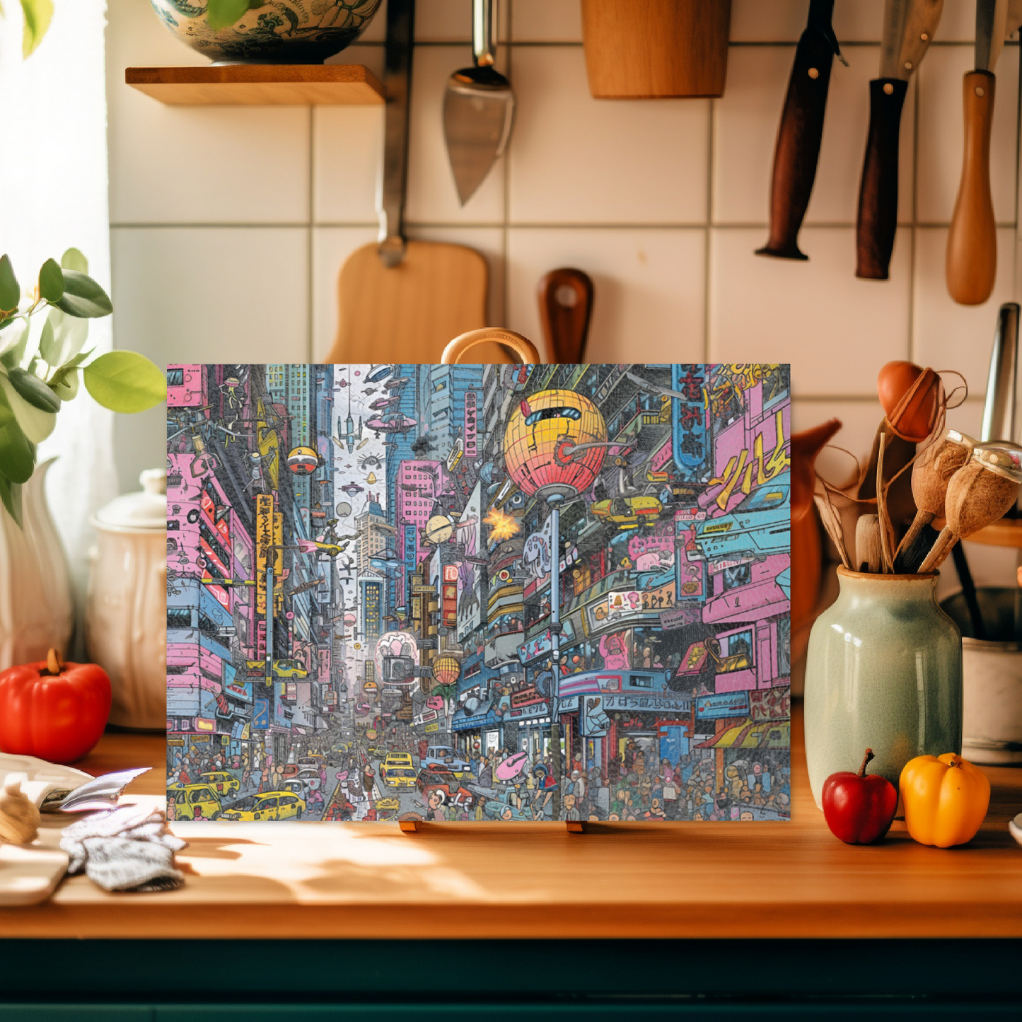 Urban Chaos Textured Glass Chopping Boards