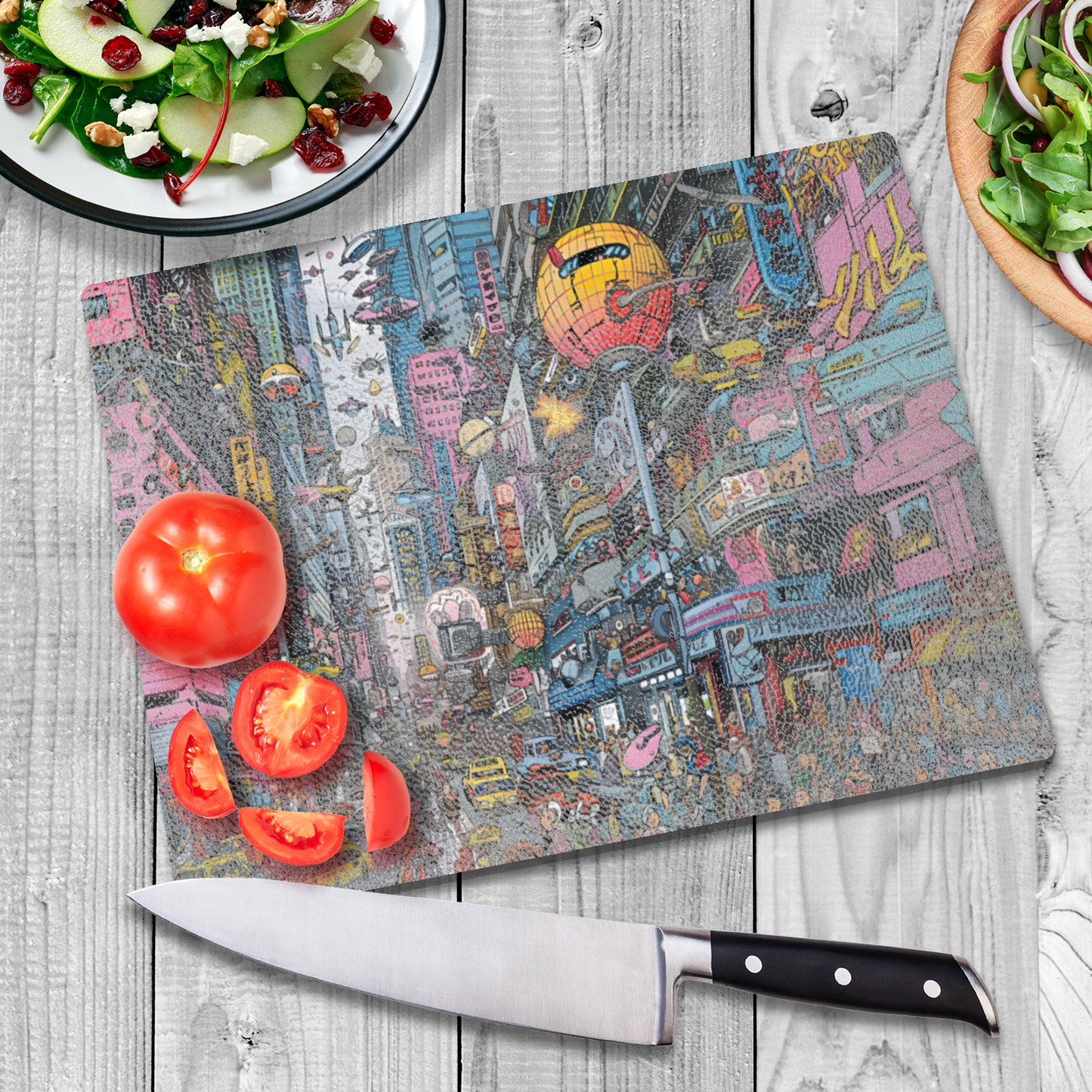 Urban Chaos Textured Glass Chopping Boards