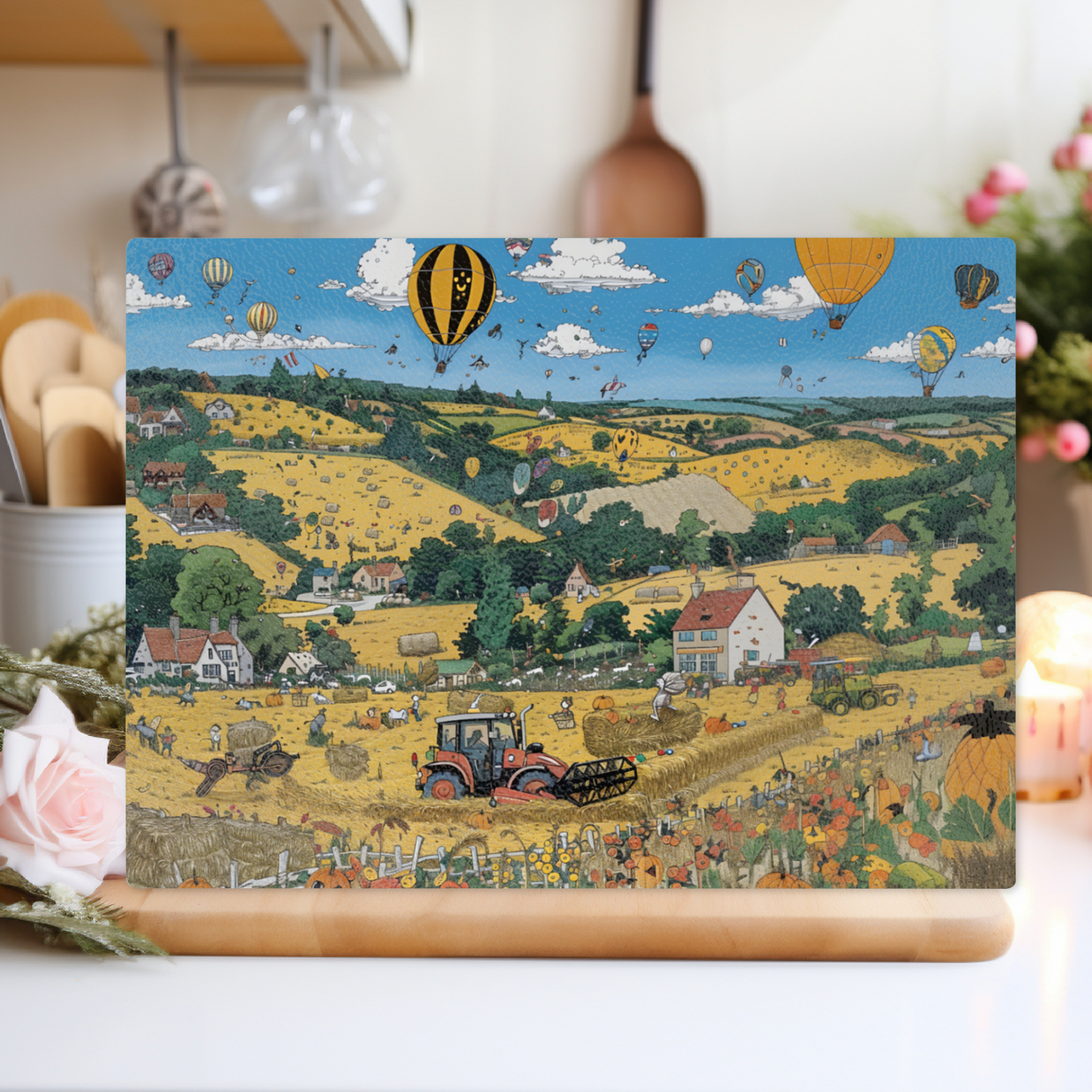 Golden Harvest Textured Glass Chopping Boards