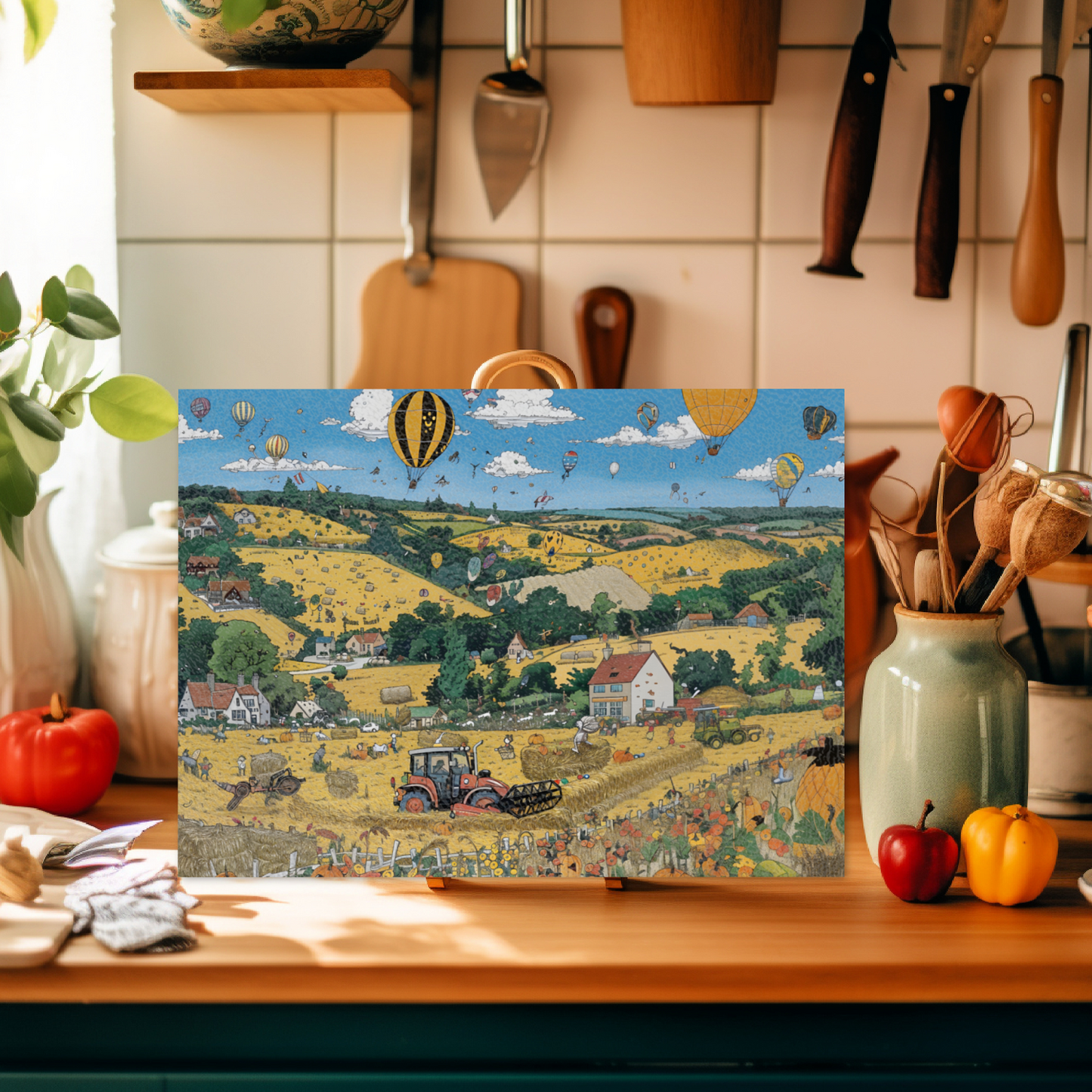 Golden Harvest Textured Glass Chopping Boards