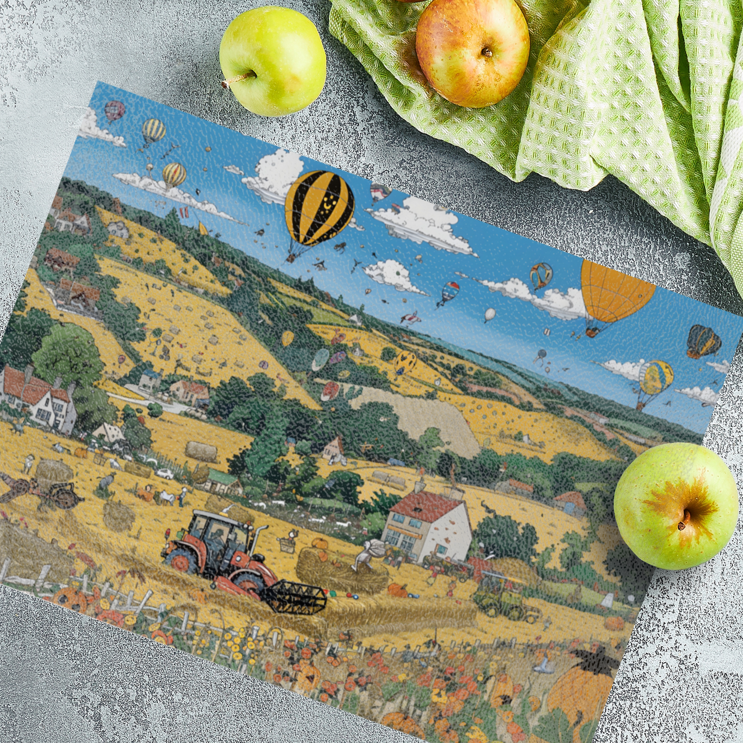 Golden Harvest Textured Glass Chopping Boards