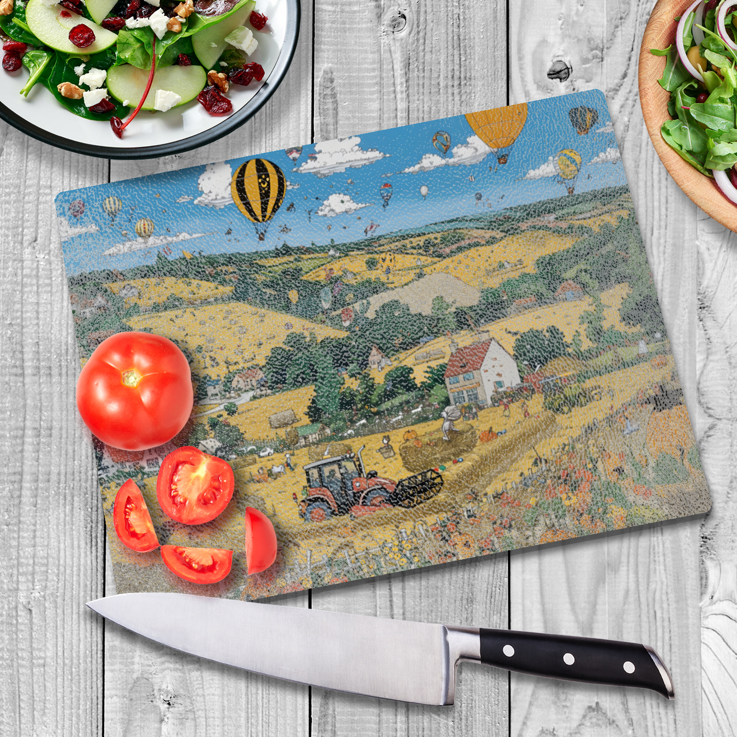 Golden Harvest Textured Glass Chopping Boards