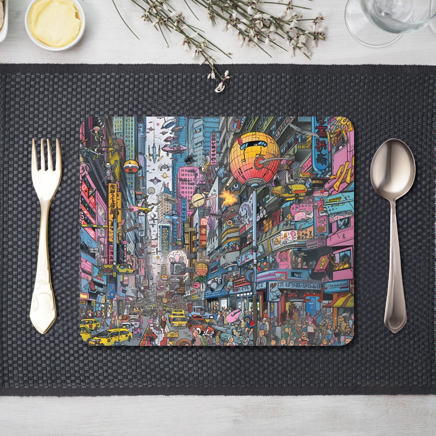 Urban Chaos Wooden Placemat