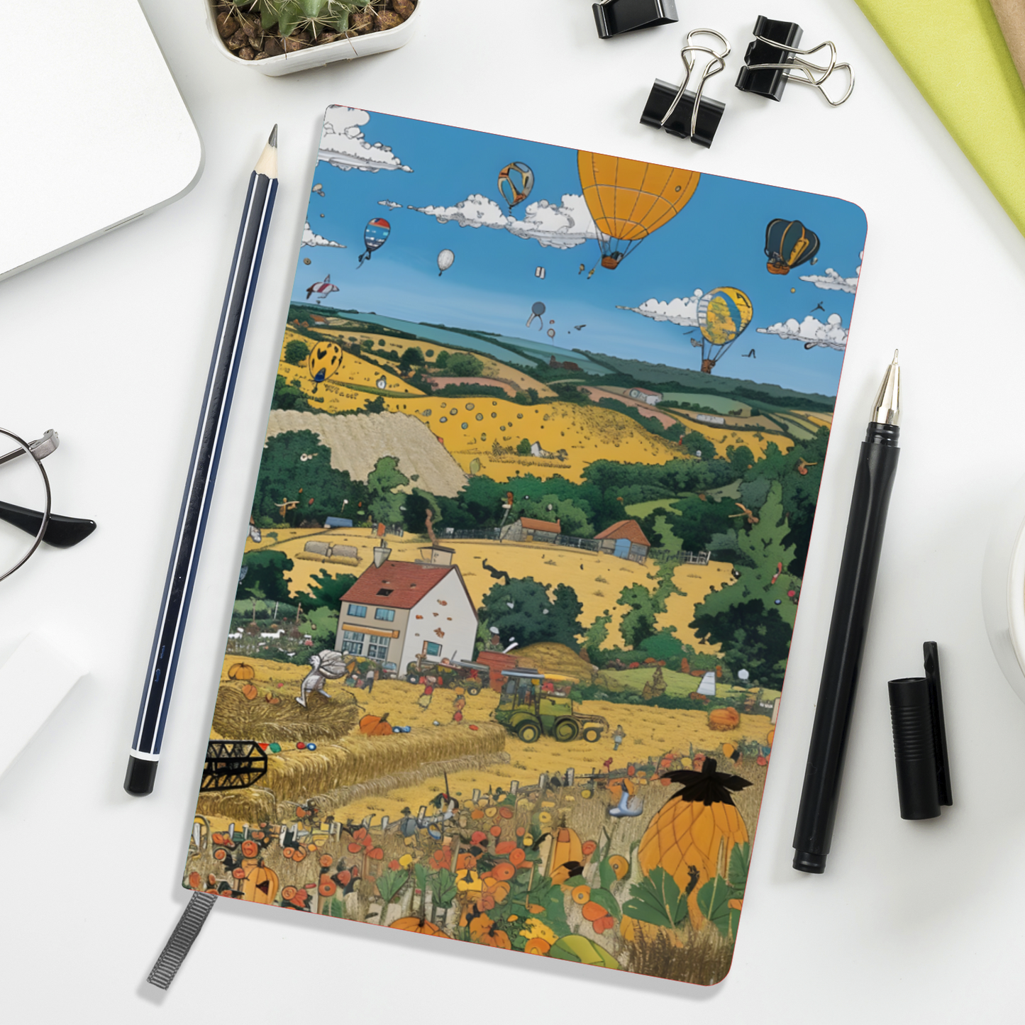 Golden Harvest Allover Printed Lined Journal