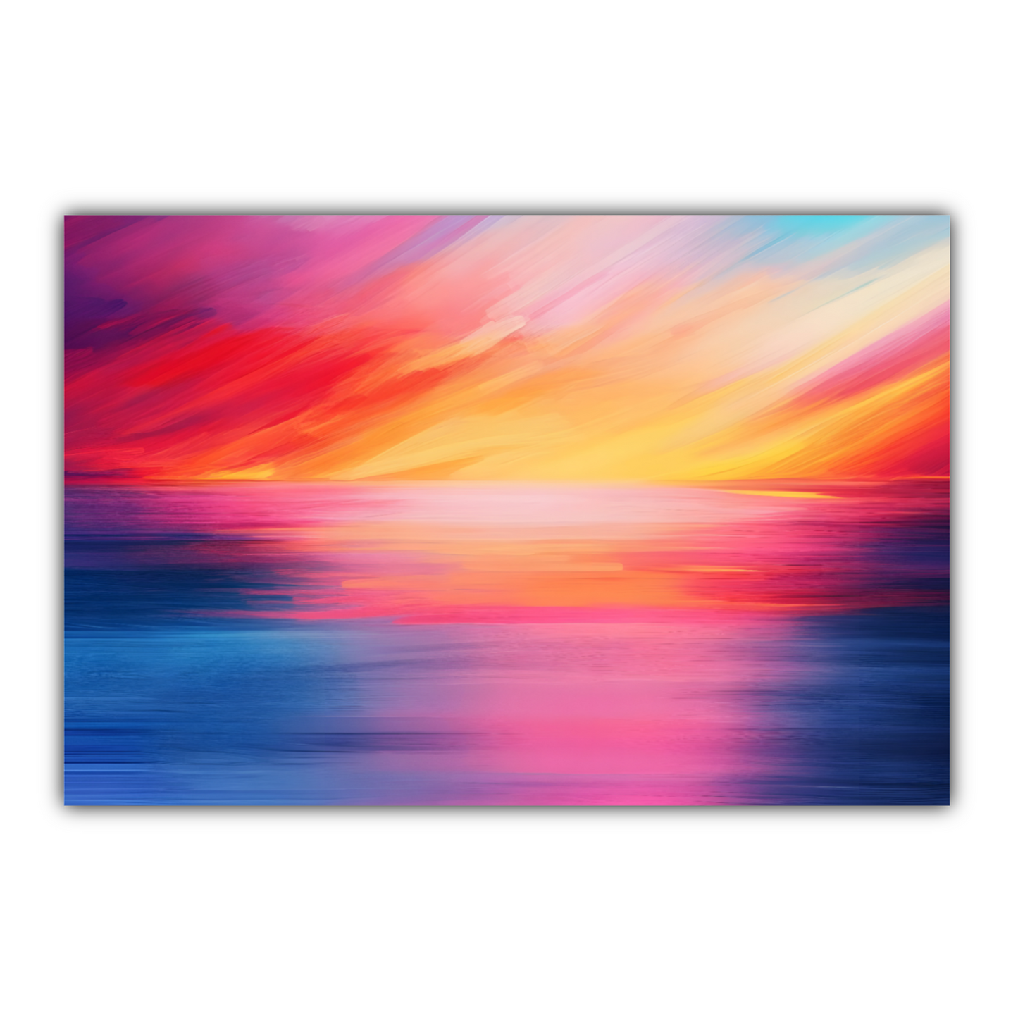 Vibrant Ocean Sunset Deluxe Box Canvas Prints Landscape