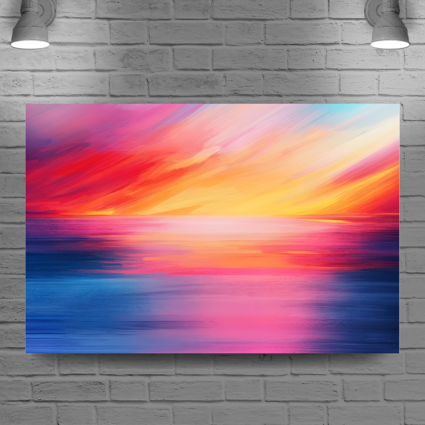 Vibrant Ocean Sunset Deluxe Box Canvas Prints Landscape