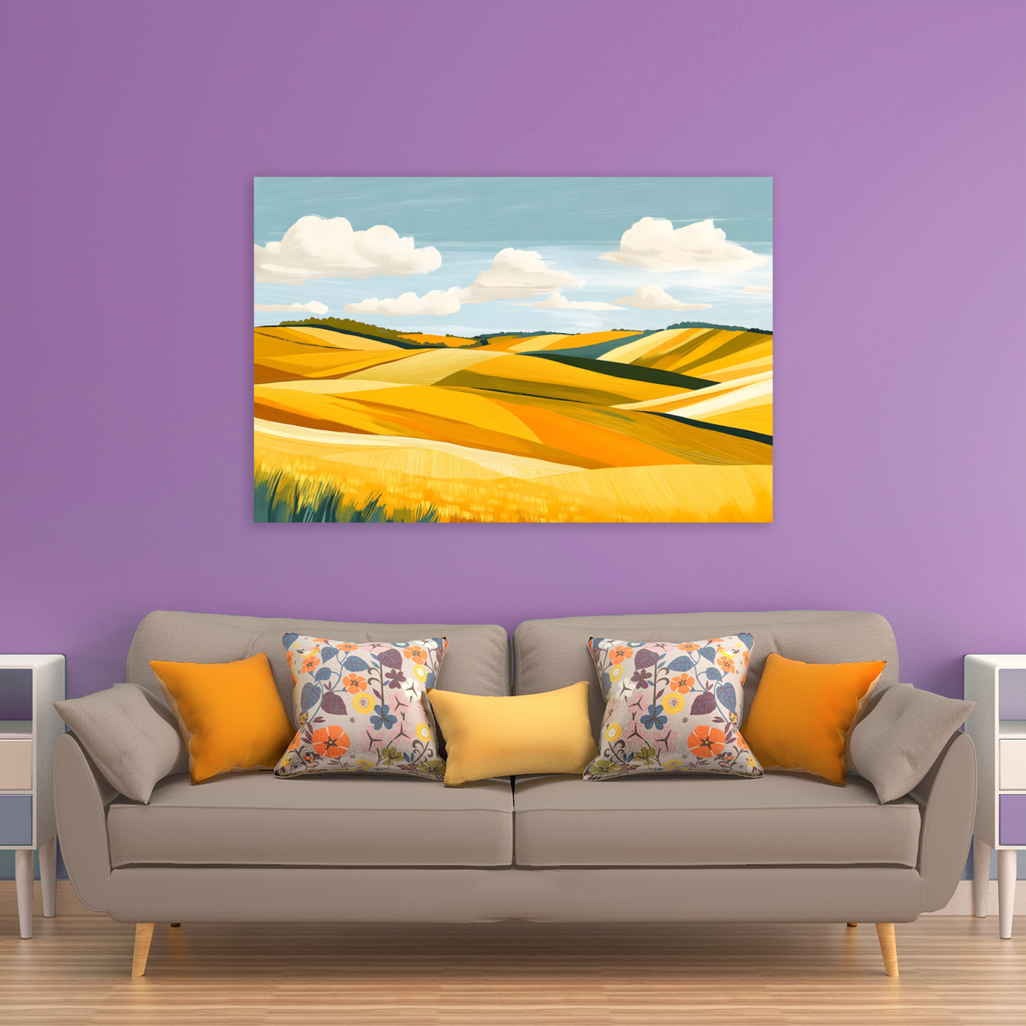 Golden Fields Horizon Deluxe Box Canvas Prints Landscape
